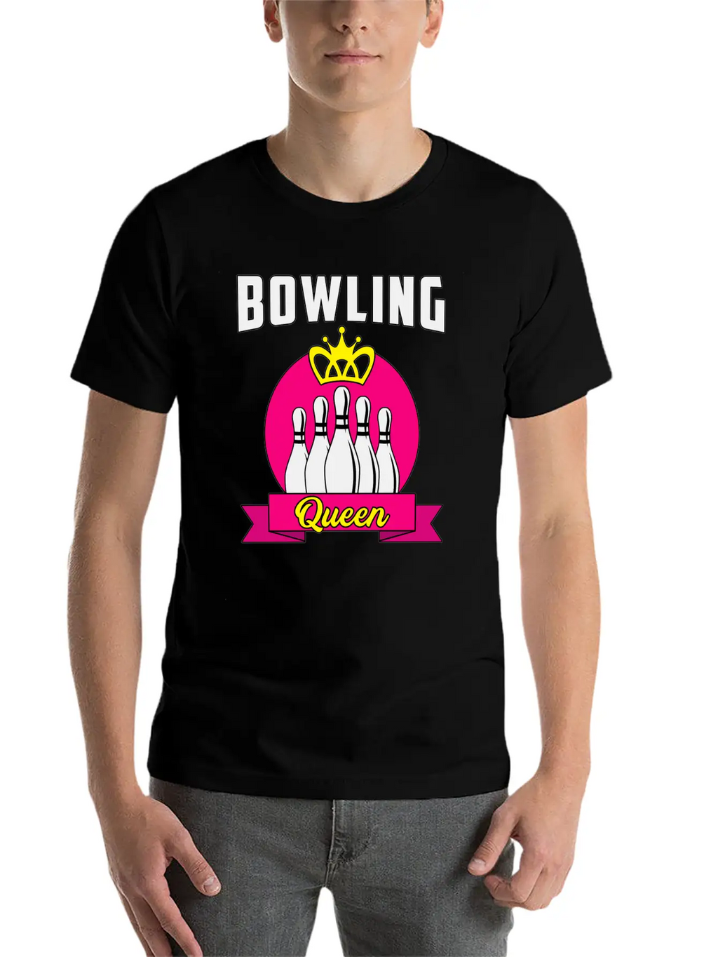 Bowling Ladies Lady Girl Bowler Funny Gift Idea Breathable Soft Cotton T-Shirt – Timeless Casual Look