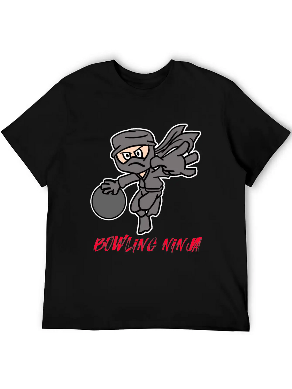 Bowling Ninja Unisex Casual T-Shirt – Clean Design For Daily Comfort