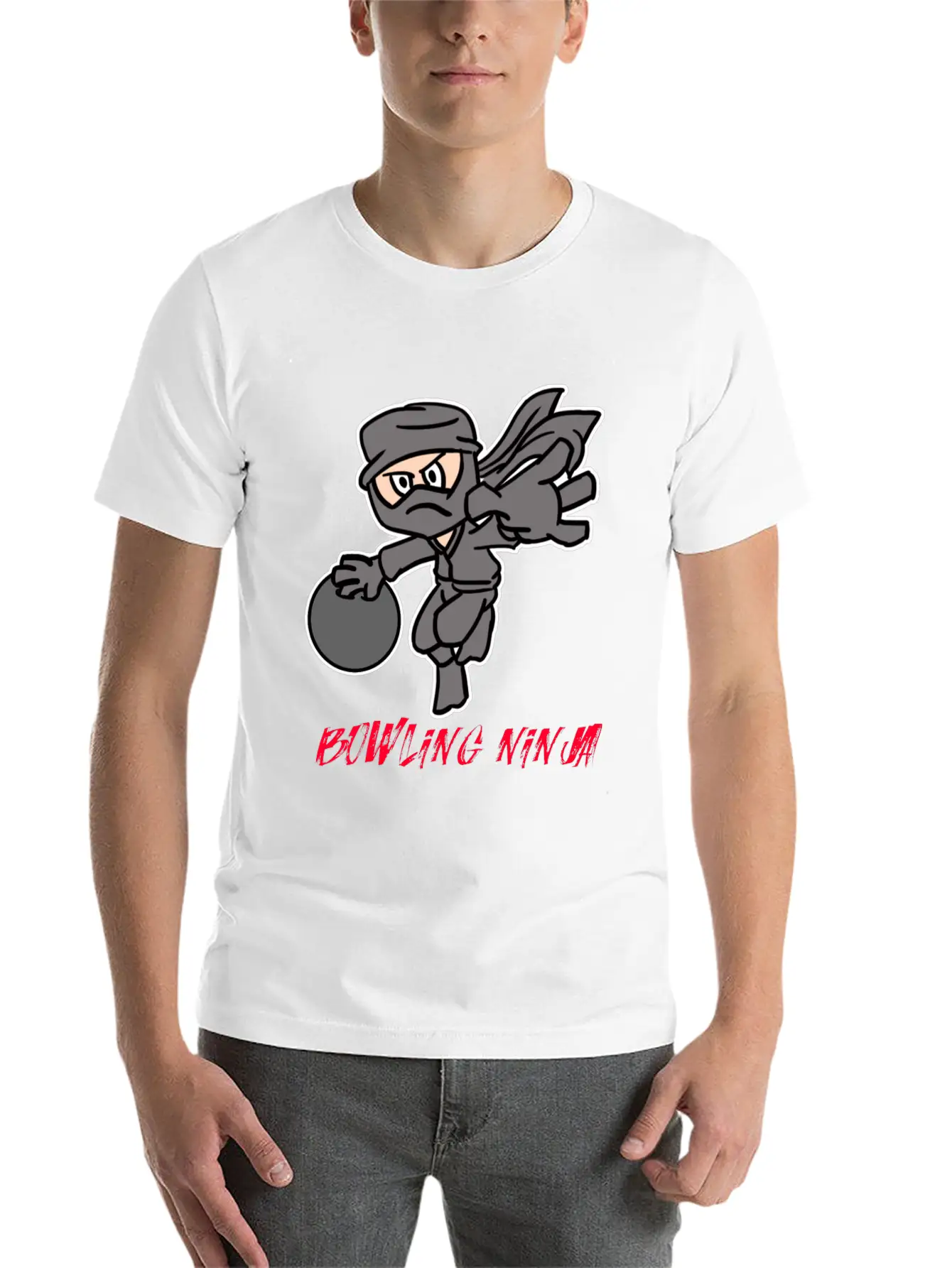 Bowling Ninja Unisex Casual T-Shirt – Clean Design For Daily Comfort