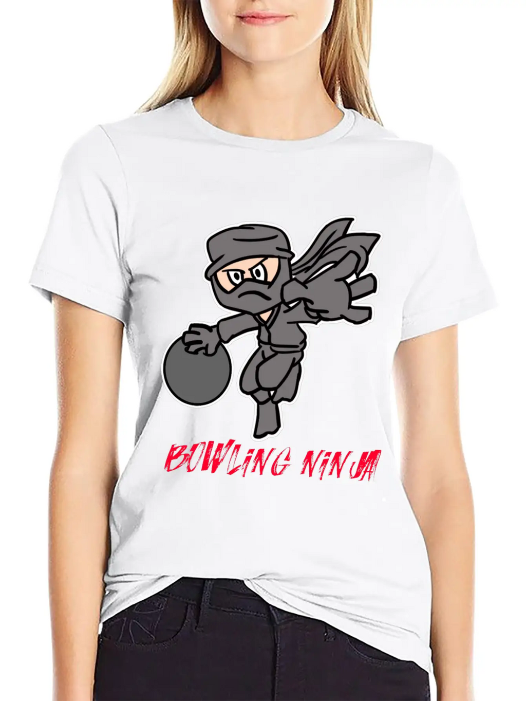 Bowling Ninja Unisex Casual T-Shirt – Clean Design For Daily Comfort