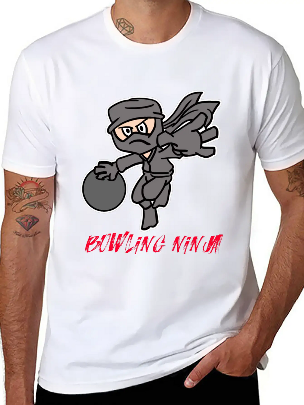 Bowling Ninja Unisex Casual T-Shirt – Clean Design For Daily Comfort