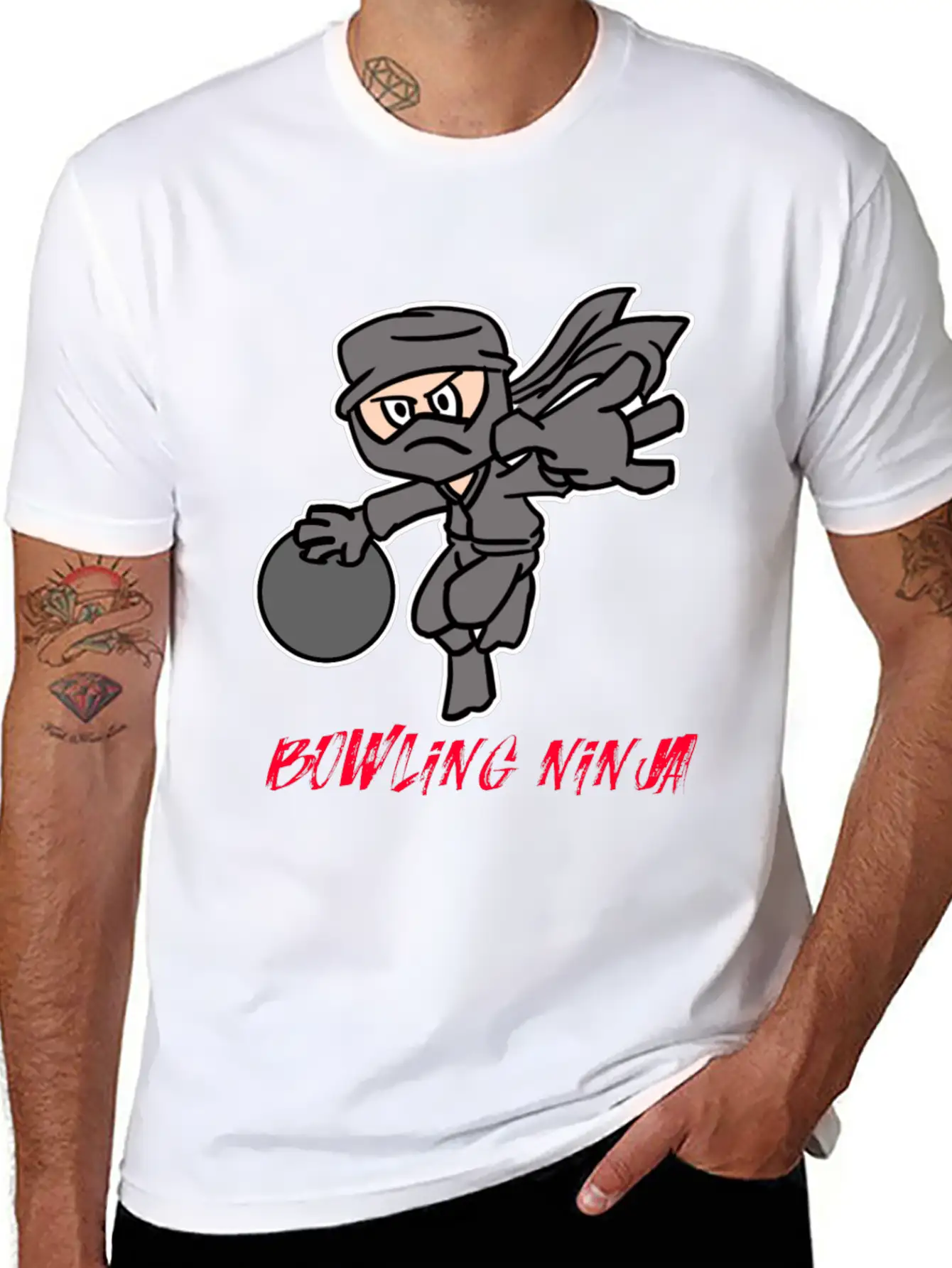 Bowling Ninja Unisex Casual T-Shirt – Clean Design For Daily Comfort