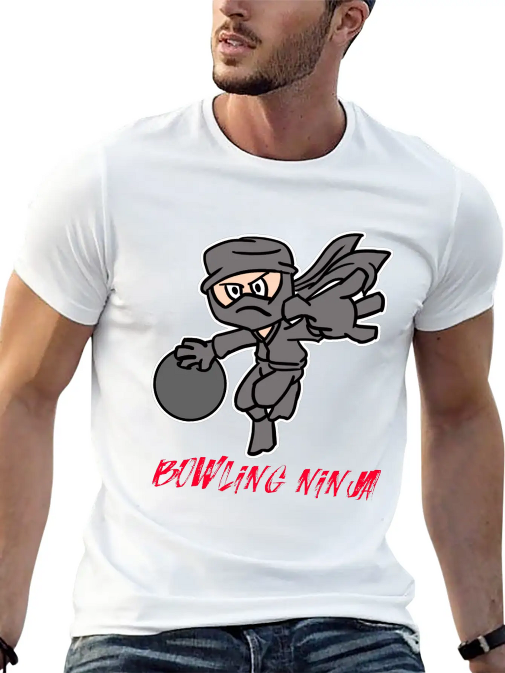 Bowling Ninja Unisex Casual T-Shirt – Clean Design For Daily Comfort