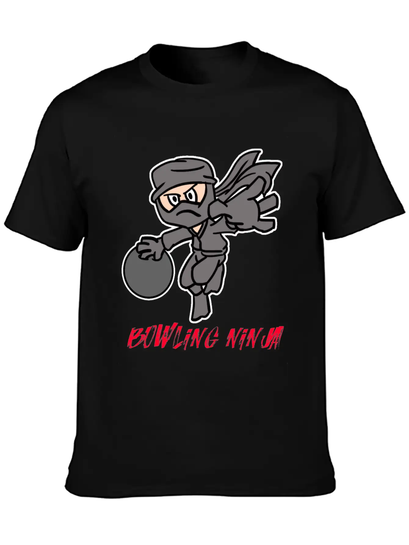 Bowling Ninja Unisex Casual T-Shirt – Clean Design For Daily Comfort