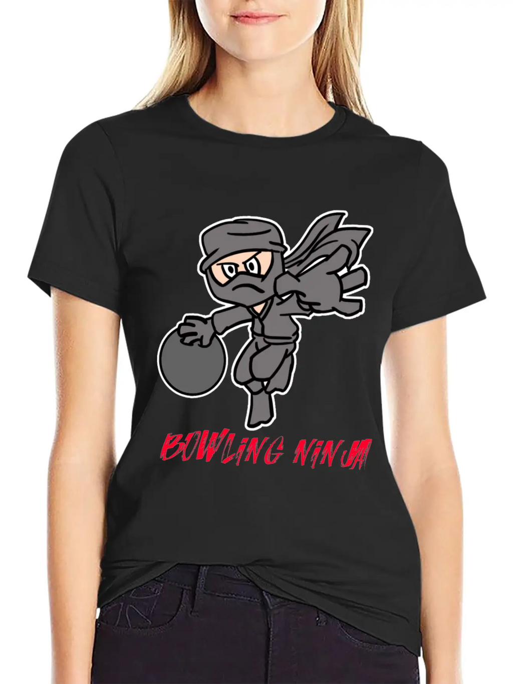 Bowling Ninja Unisex Casual T-Shirt – Clean Design For Daily Comfort
