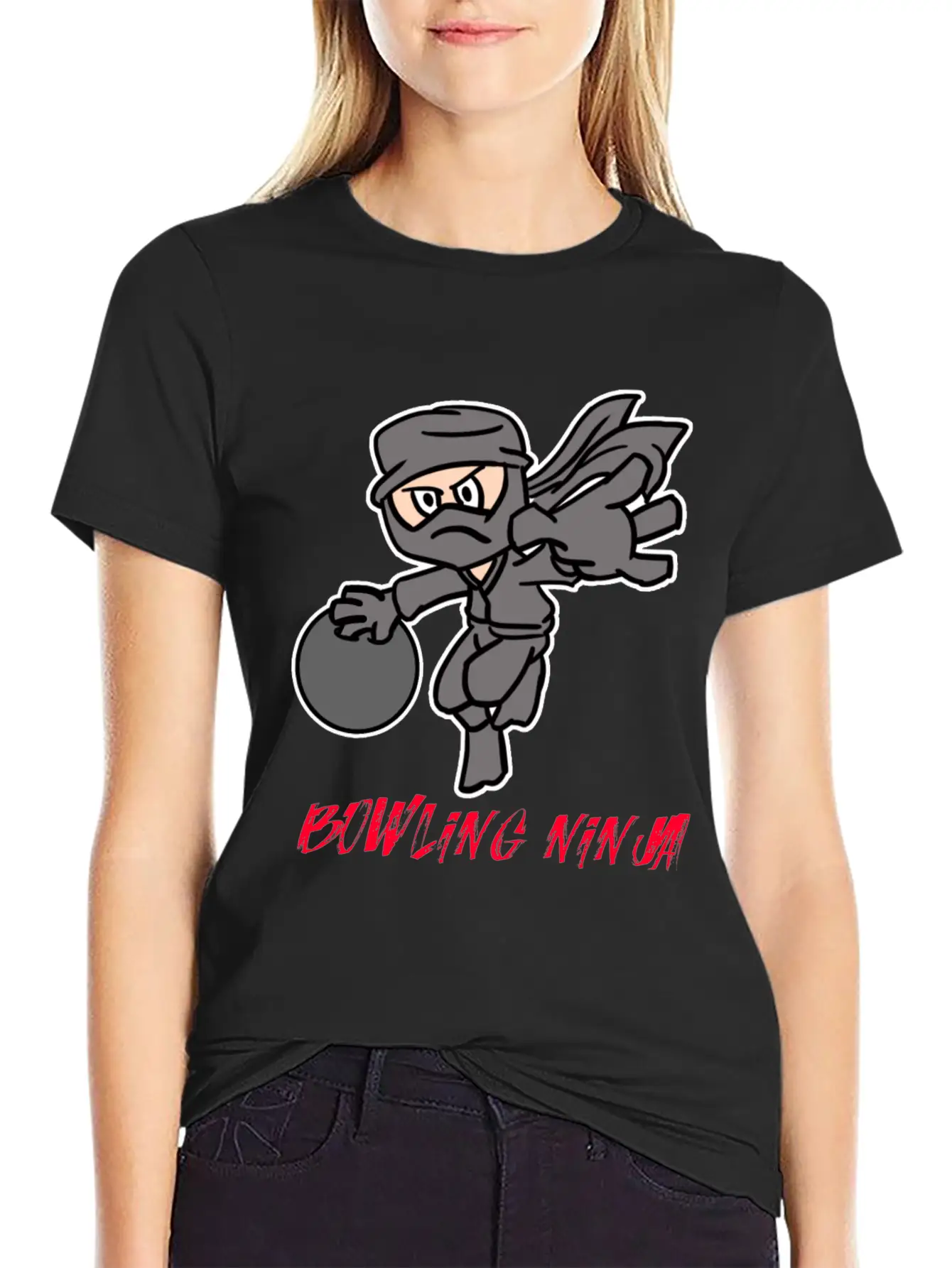 Bowling Ninja Unisex Casual T-Shirt – Clean Design For Daily Comfort
