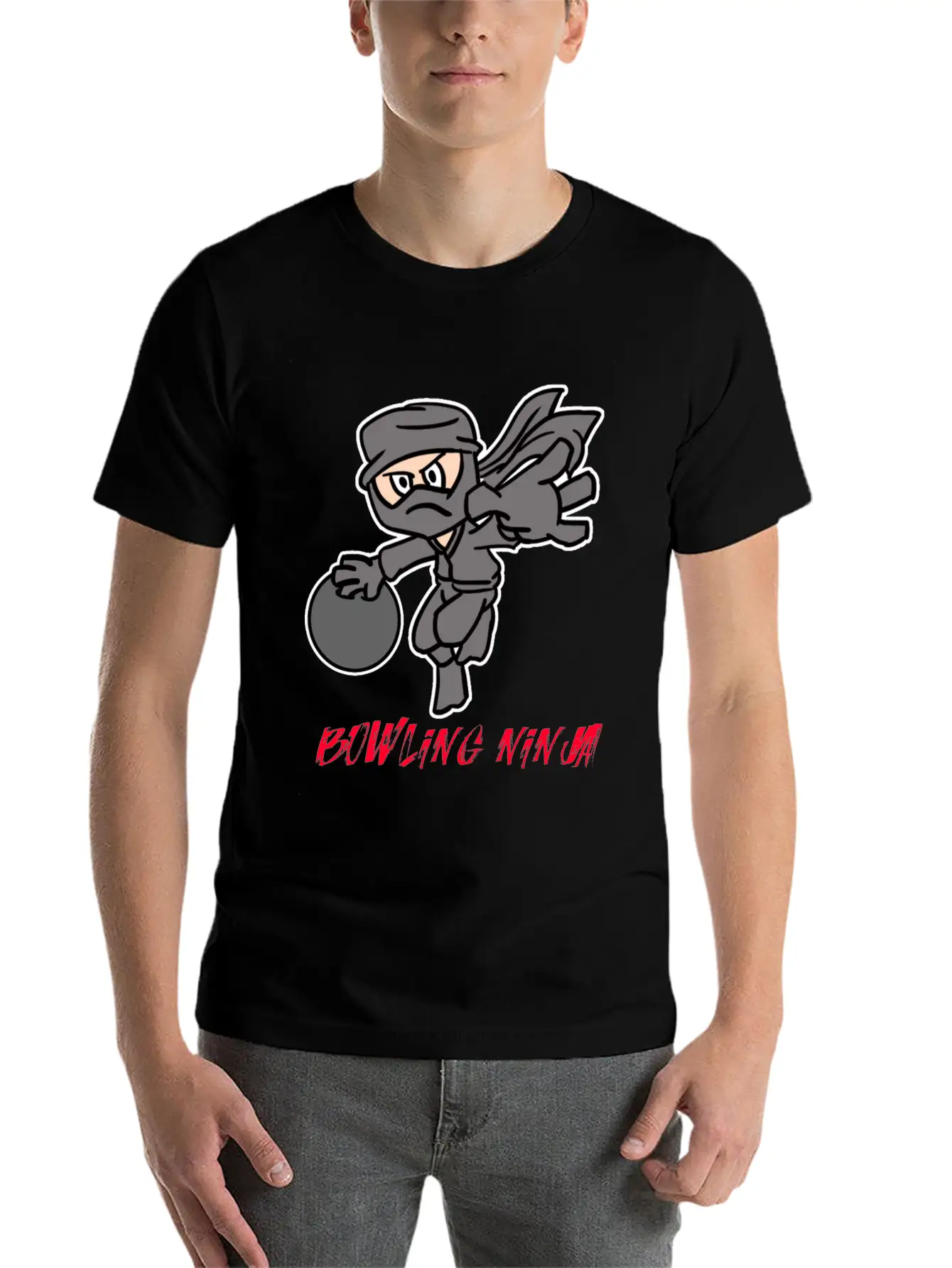 Bowling Ninja Unisex Casual T-Shirt – Clean Design For Daily Comfort