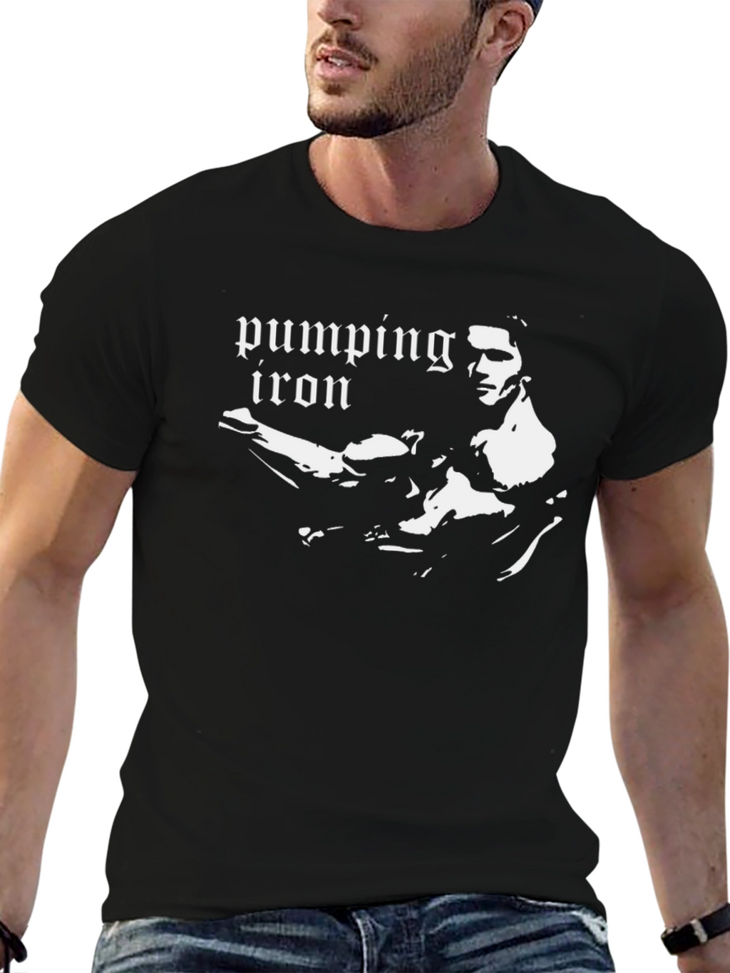 Pumping Iron Graphic Tee - Classic Bodybuilding T-Shirt