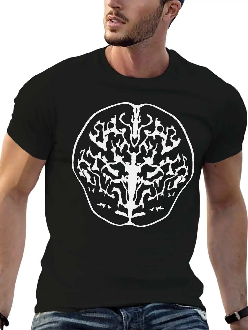 Brain Bloody Horror Halloween Thinking Smart Disgu Unisex Casual T-Shirt – Clean Design For Daily Comfort