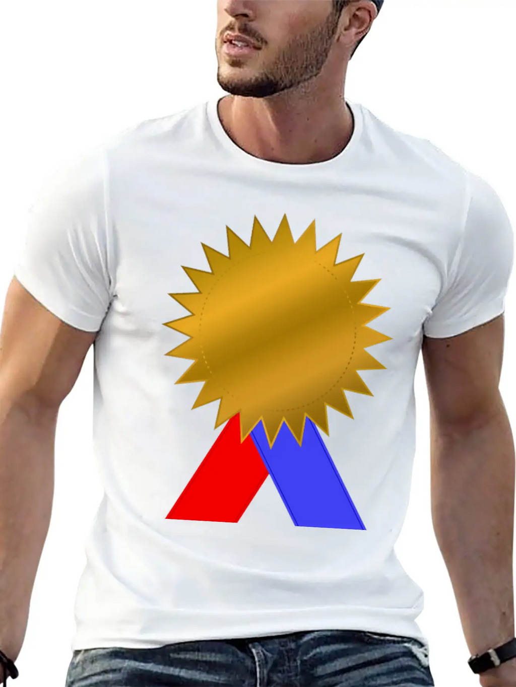 Brass Medal Unisex Short Sleeve Soft Cotton T-Shirt – Casual Everyday Wear