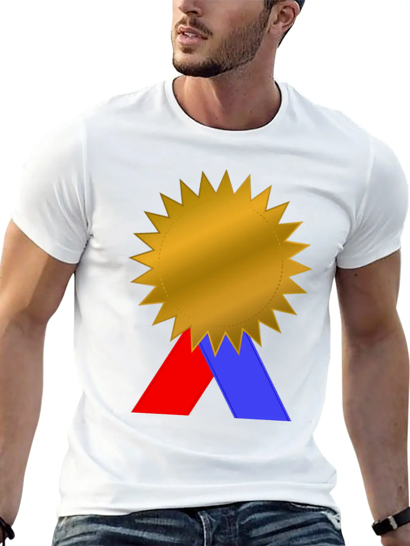 Brass Medal Unisex Short Sleeve Soft Cotton T-Shirt – Casual Everyday Wear