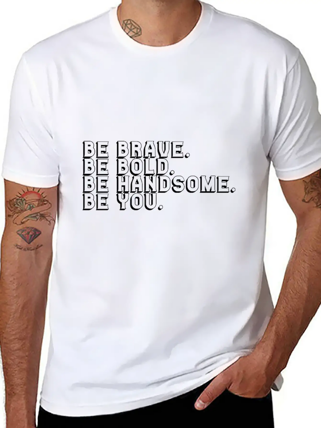Brave Bold Handsome Be You Breathable Soft Cotton T-Shirt – Timeless Casual Look