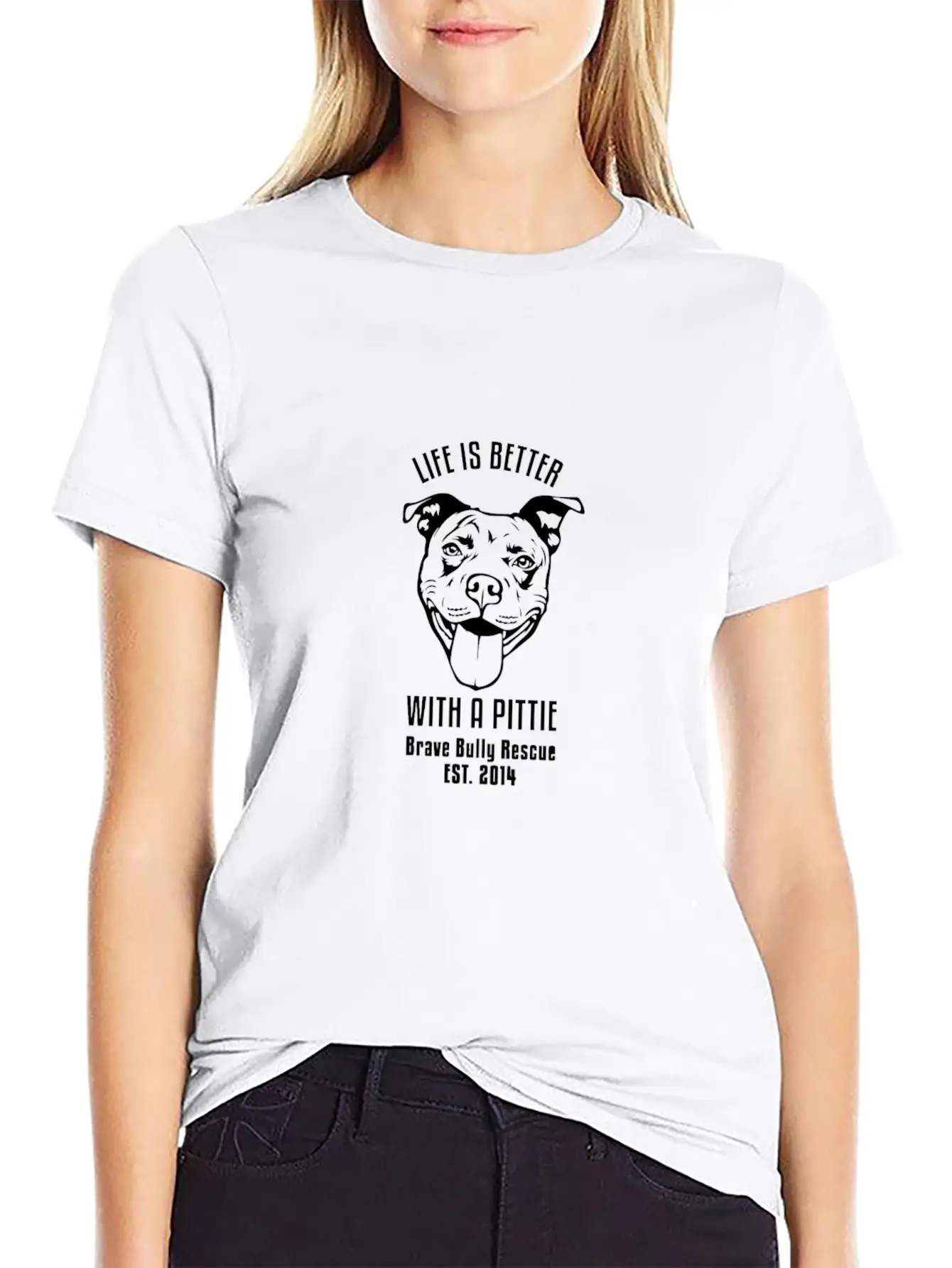 Brave Bully Rescue (Houston) Life Is Better With A Unisex Casual T-Shirt – Clean Design For Daily Comfort