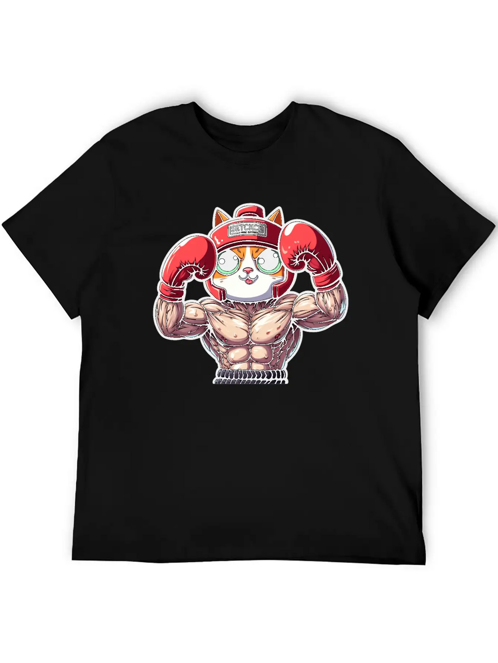 Brave Feline Boxer Defending The Crown Unisex Short Sleeve Soft Cotton T-Shirt – Casual Everyday Wear