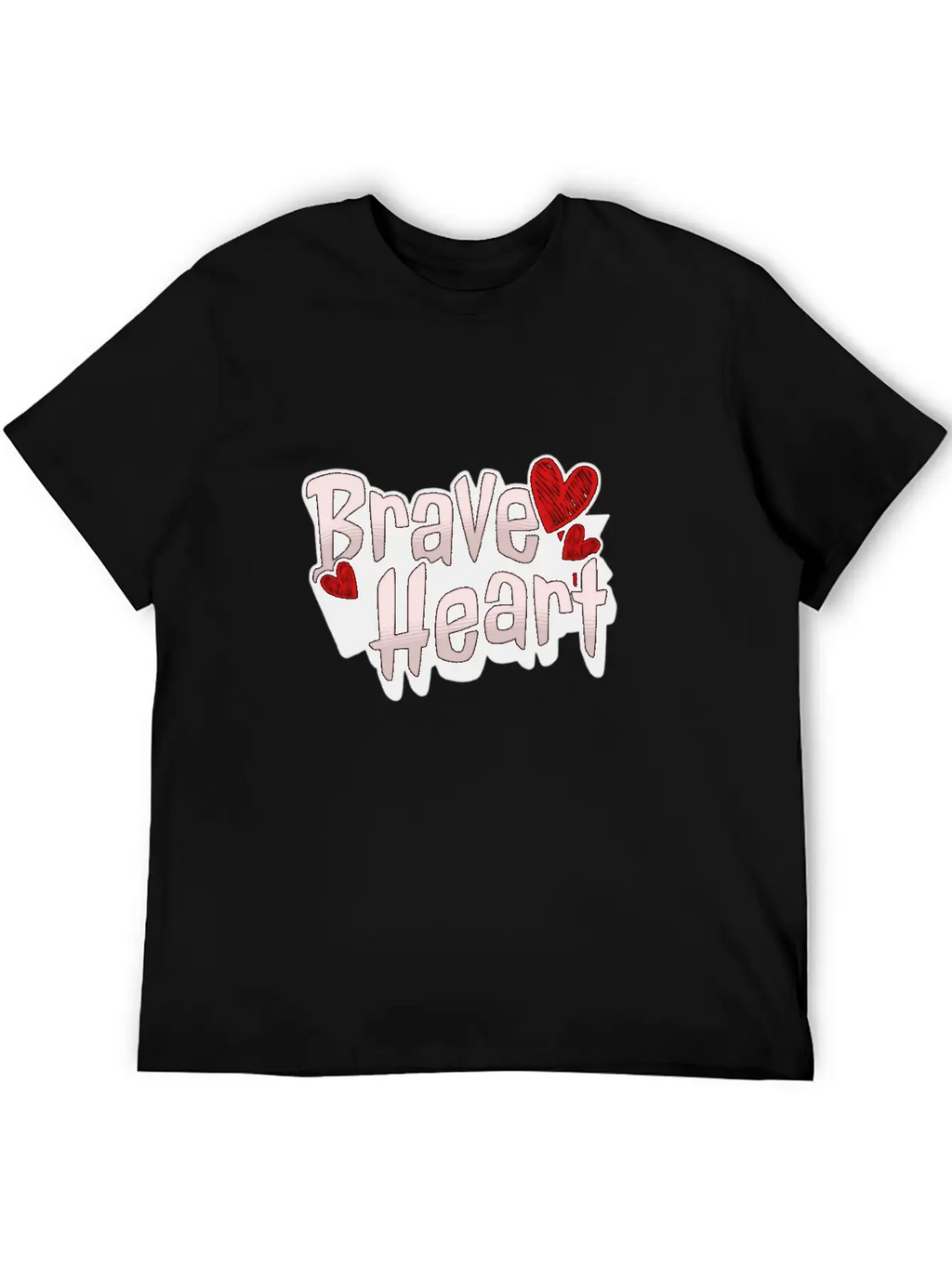 Brave Heart - Courageous Warrior Unisex Short Sleeve Soft Cotton T-Shirt – Casual Everyday Wear