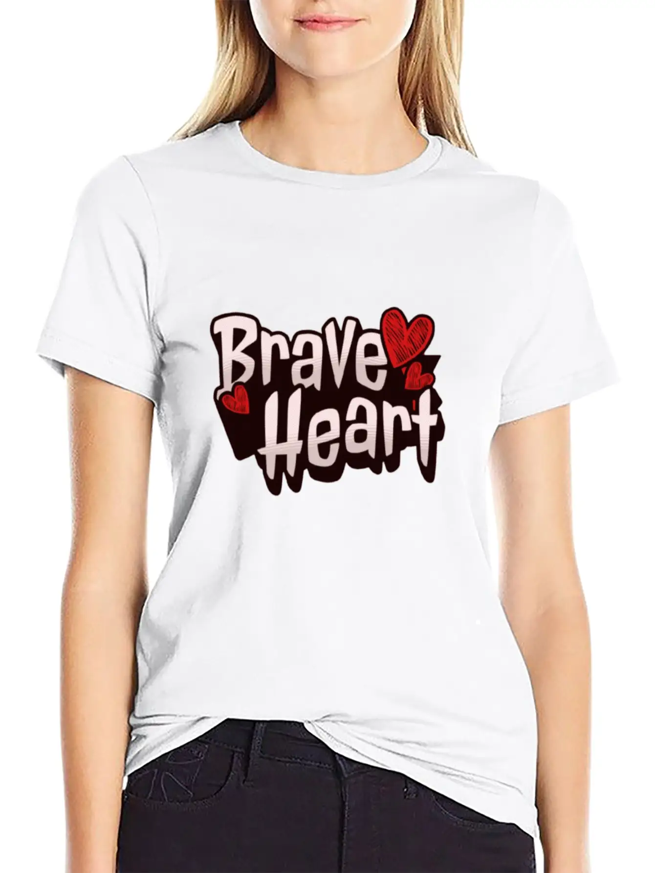 Brave Heart - Courageous Warrior Unisex Short Sleeve Soft Cotton T-Shirt – Casual Everyday Wear