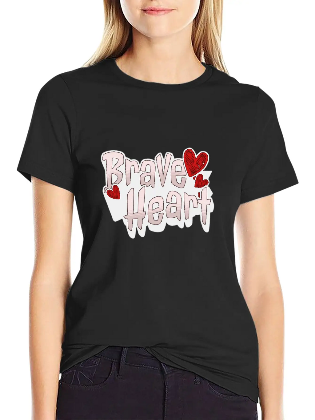 Brave Heart - Courageous Warrior Unisex Short Sleeve Soft Cotton T-Shirt – Casual Everyday Wear