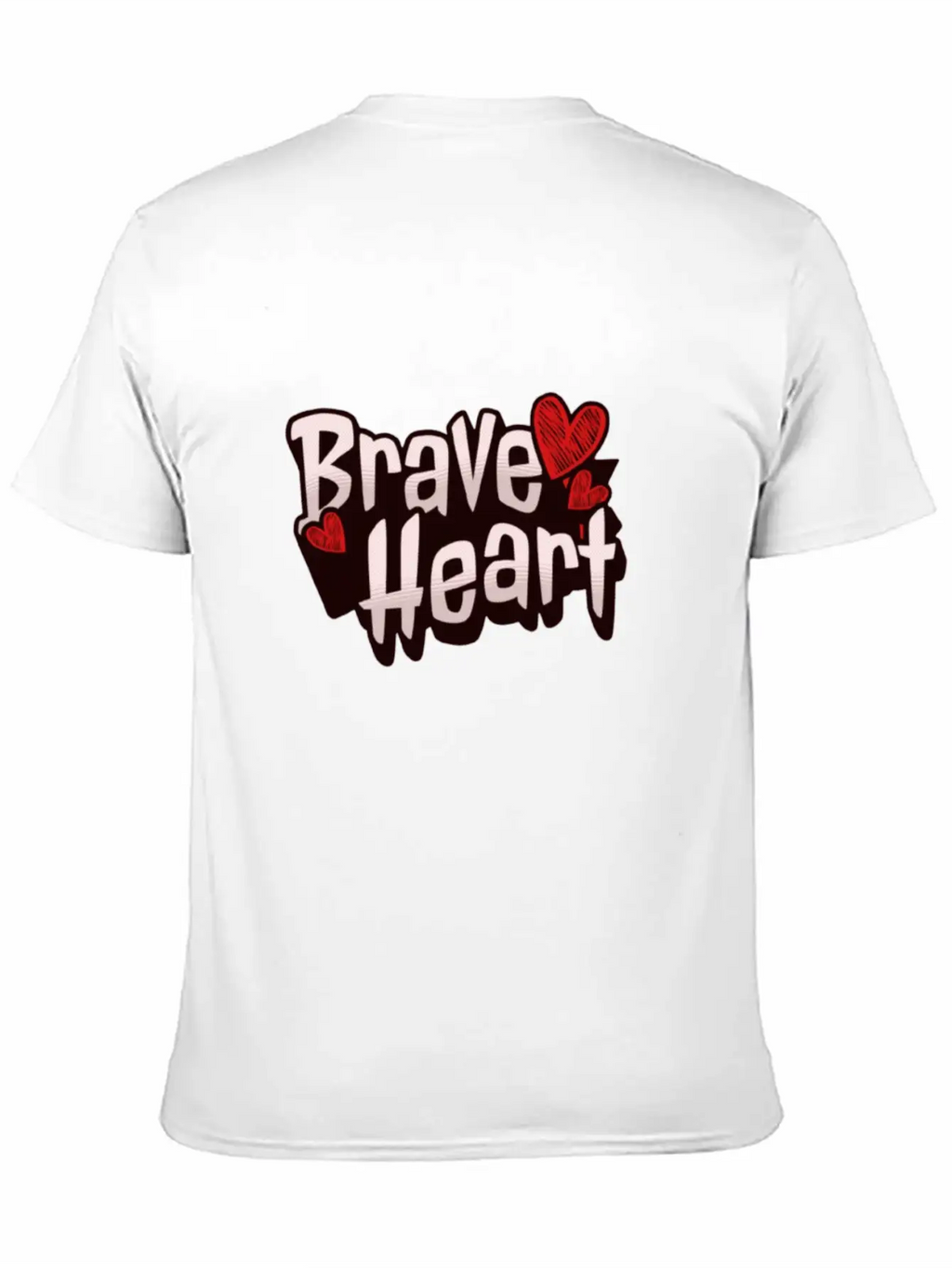Brave Heart - Courageous Warrior Unisex Short Sleeve Soft Cotton T-Shirt – Casual Everyday Wear