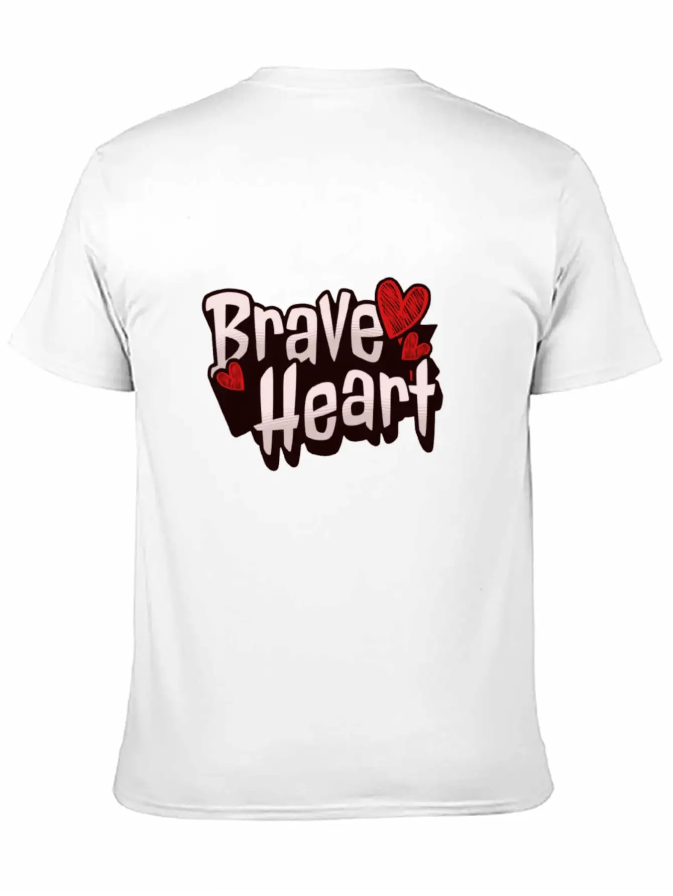 Brave Heart - Courageous Warrior Unisex Short Sleeve Soft Cotton T-Shirt – Casual Everyday Wear