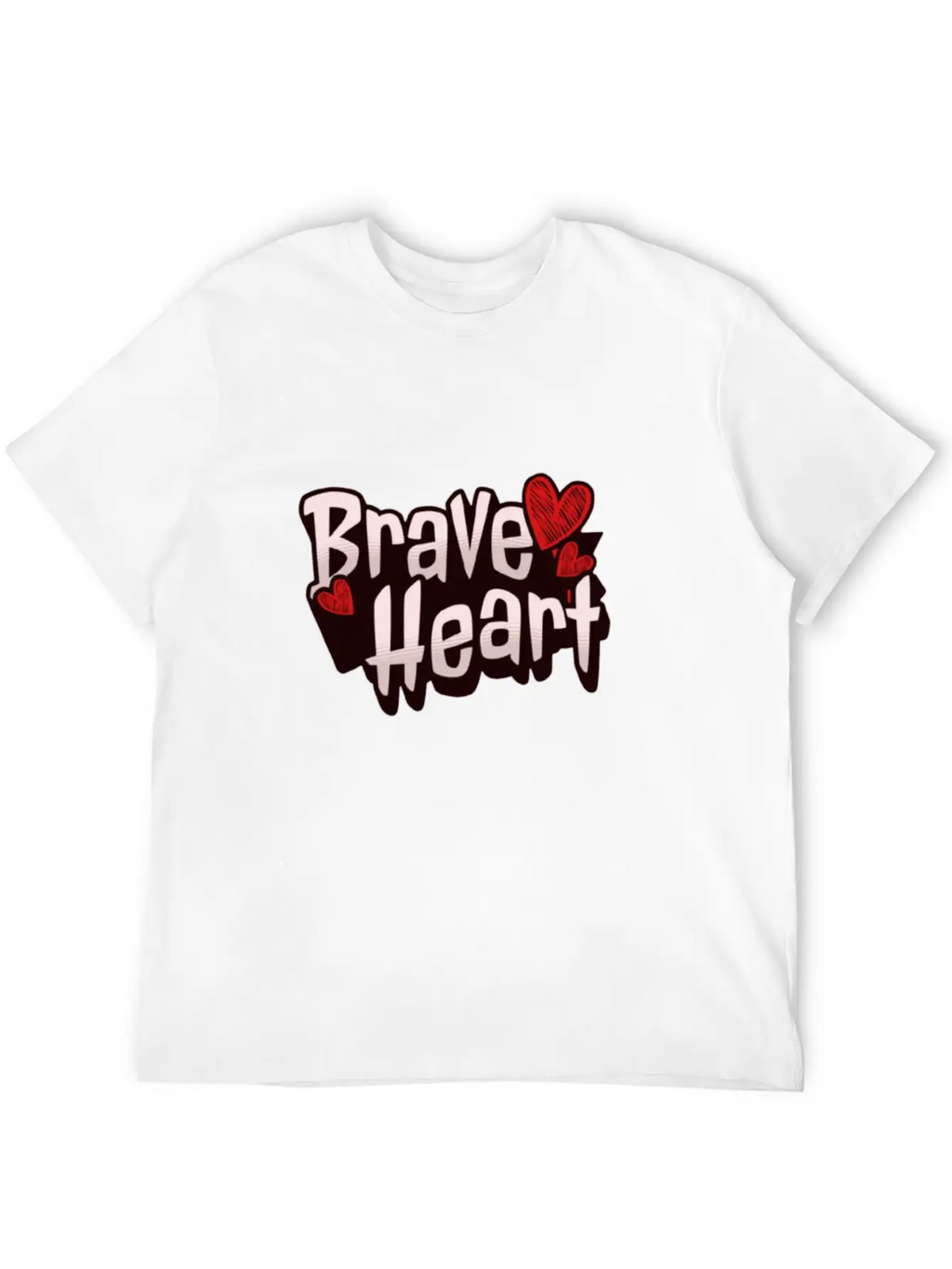 Brave Heart - Courageous Warrior Unisex Short Sleeve Soft Cotton T-Shirt – Casual Everyday Wear