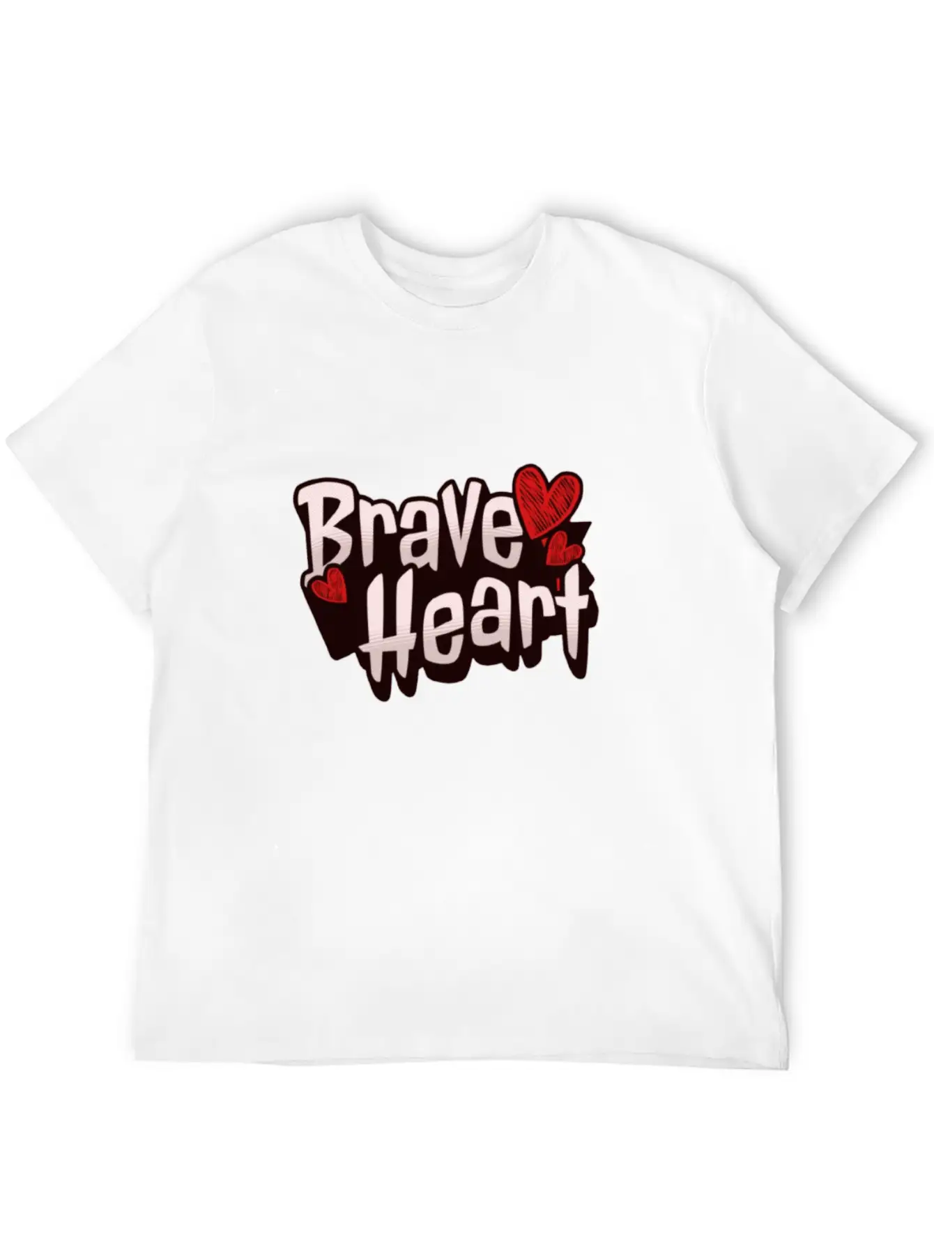Brave Heart - Courageous Warrior Unisex Short Sleeve Soft Cotton T-Shirt – Casual Everyday Wear