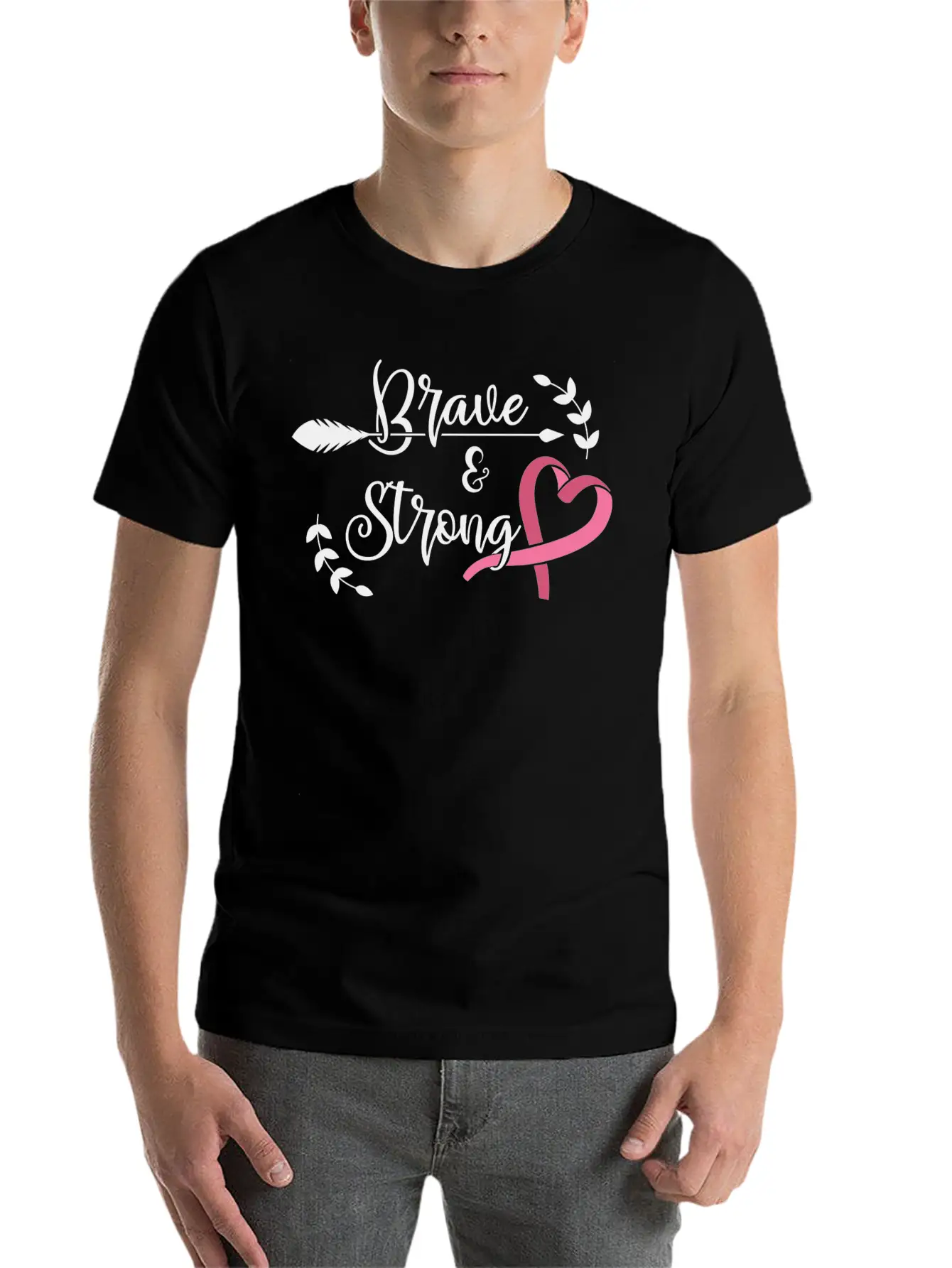 Brave Strong Classic Fit Graphic Tee For Daily Comfort – Unisex Cotton Shirt