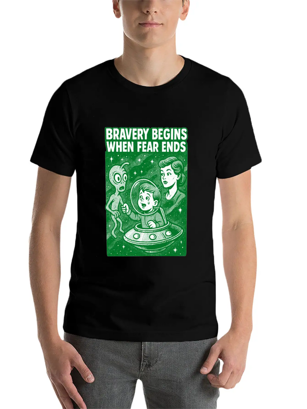 Bravery Begins When Fear Ends Unisex Casual T-Shirt – Clean Design For Daily Comfort