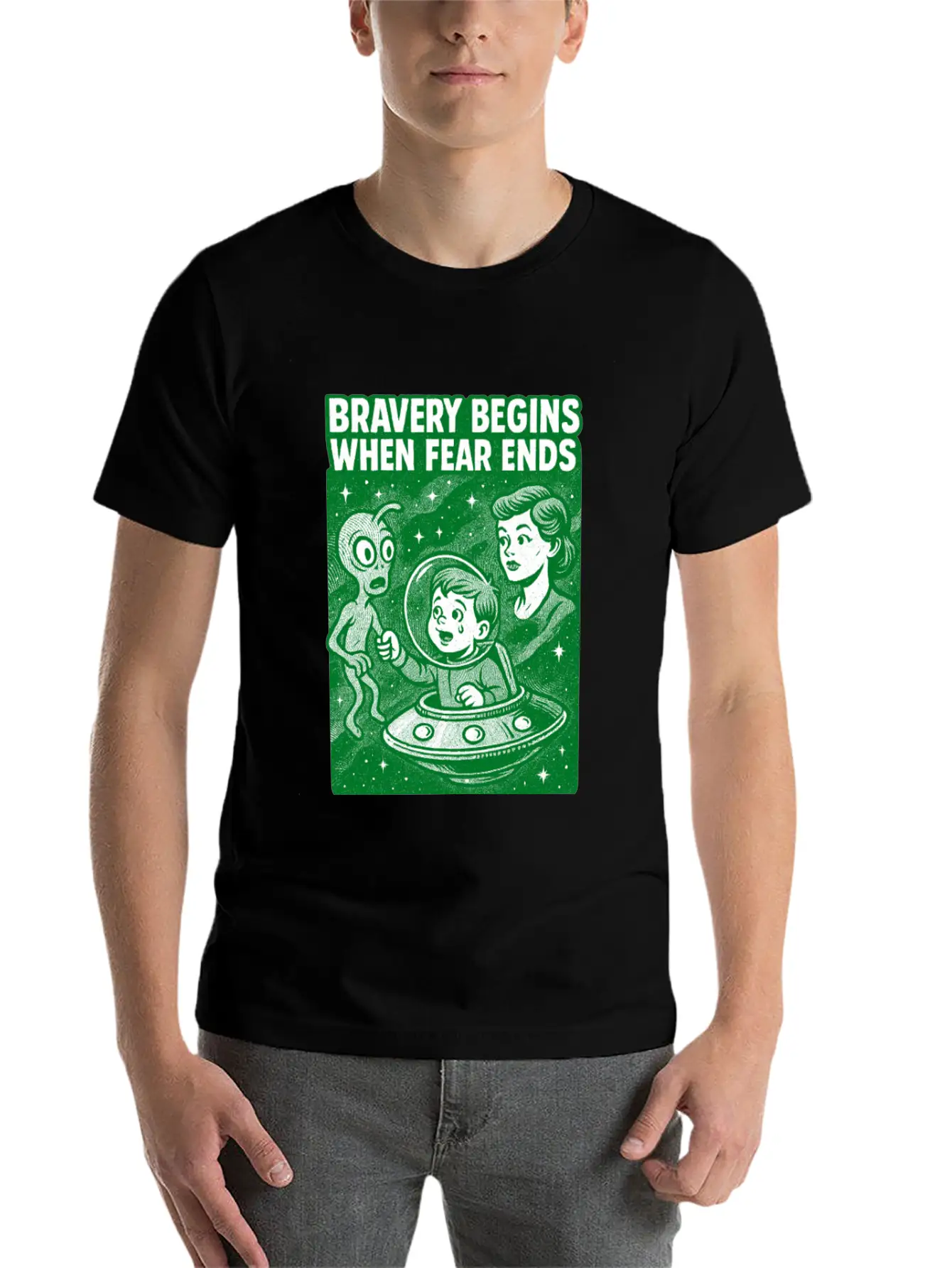 Bravery Begins When Fear Ends Unisex Casual T-Shirt – Clean Design For Daily Comfort