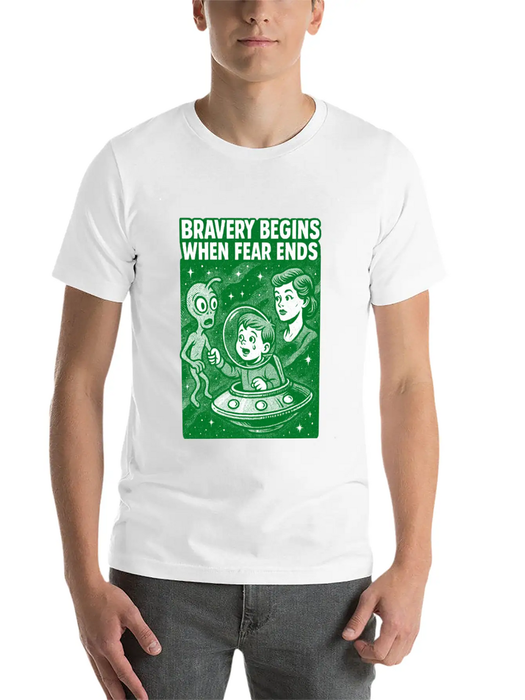 Bravery Begins When Fear Ends Unisex Casual T-Shirt – Clean Design For Daily Comfort