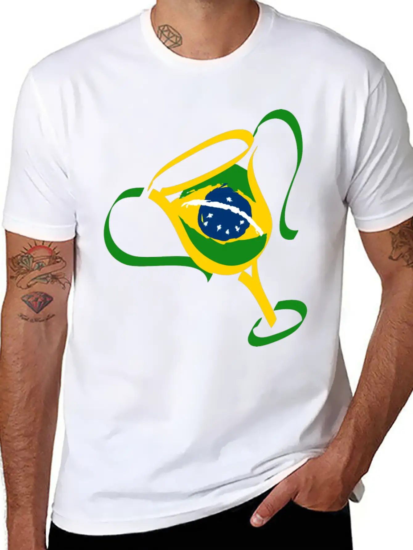 Brazil Trophy Breathable Soft Cotton T-Shirt – Timeless Casual Look