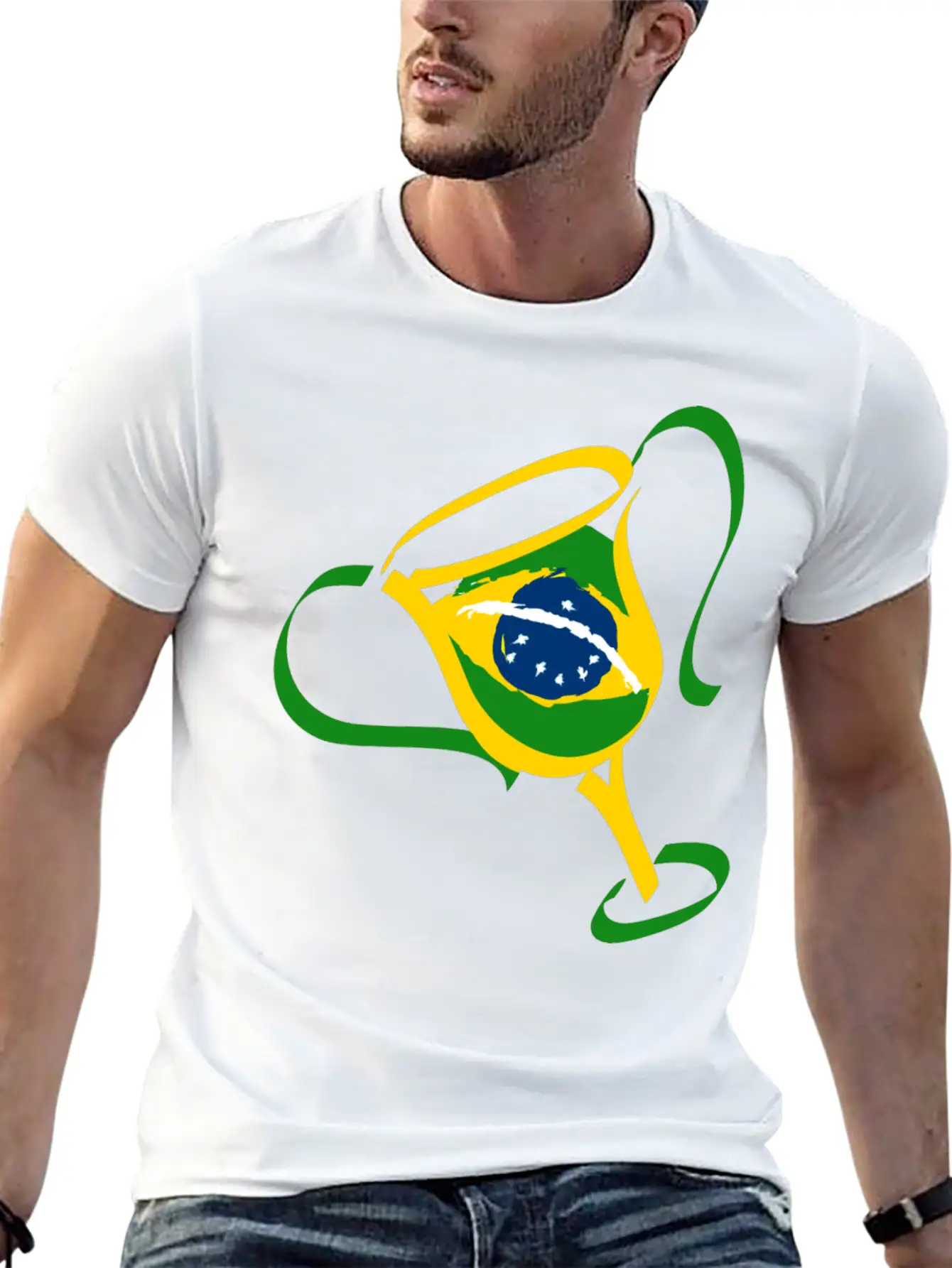 Brazil Trophy Breathable Soft Cotton T-Shirt – Timeless Casual Look