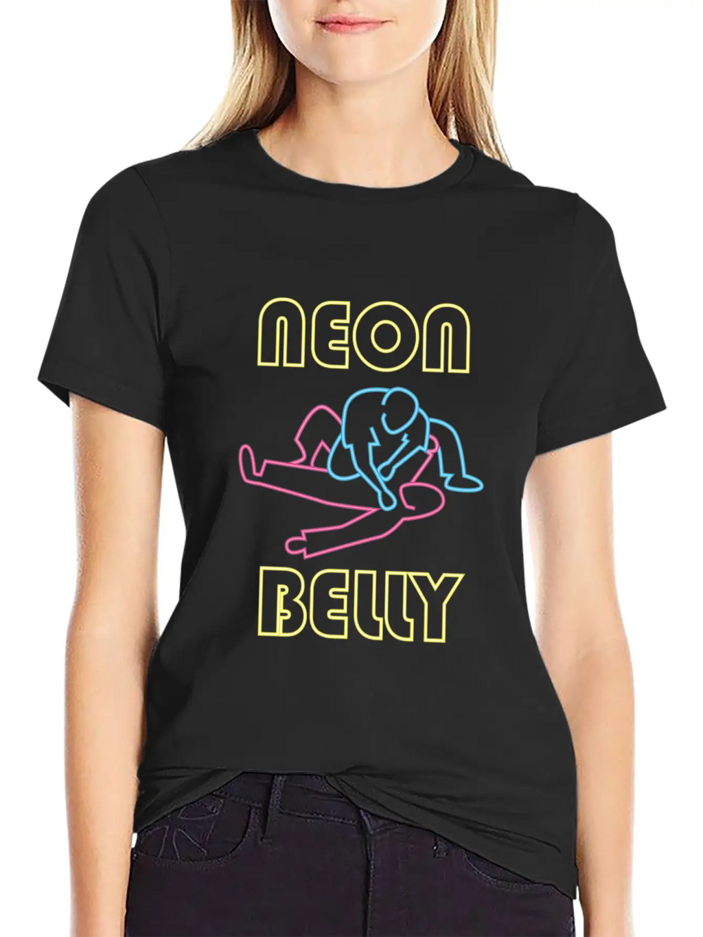 Brazilian Jiu Jitsu: BJJ Neon Knee On Belly Essent Unisex Casual T-Shirt – Clean Design For Daily Comfort