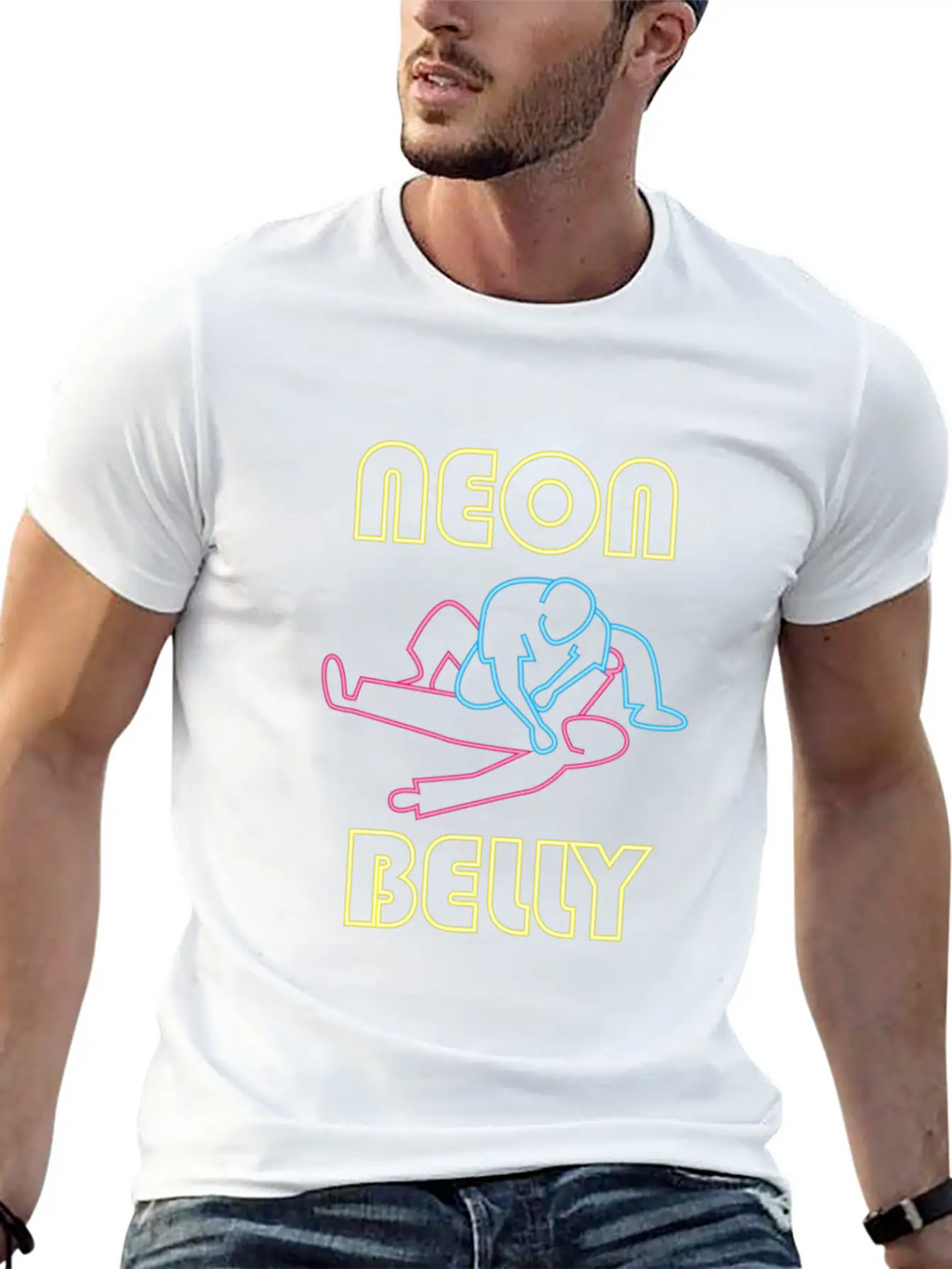 Brazilian Jiu Jitsu: BJJ Neon Knee On Belly Essent Unisex Casual T-Shirt – Clean Design For Daily Comfort