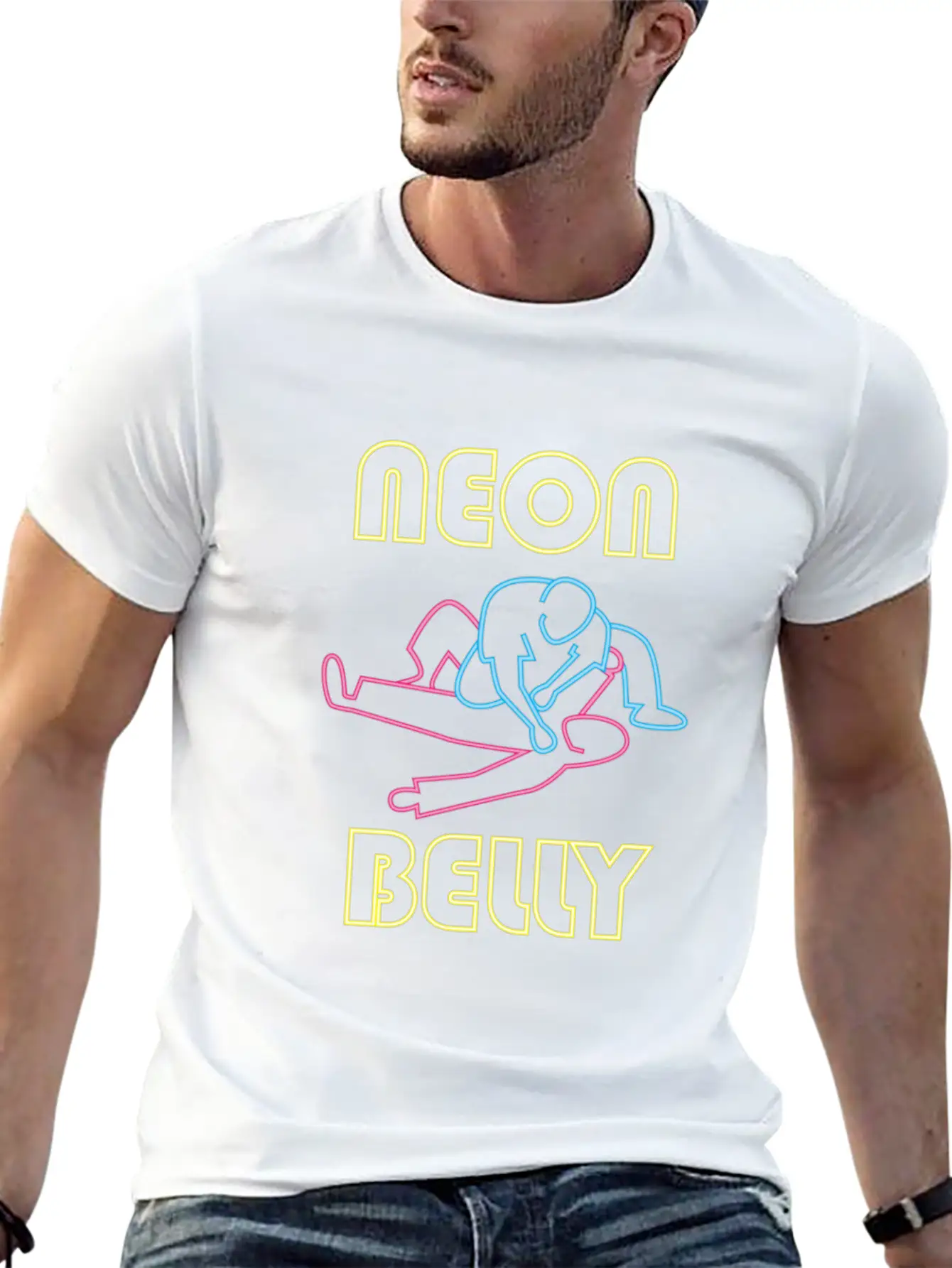 Brazilian Jiu Jitsu: BJJ Neon Knee On Belly Essent Unisex Casual T-Shirt – Clean Design For Daily Comfort