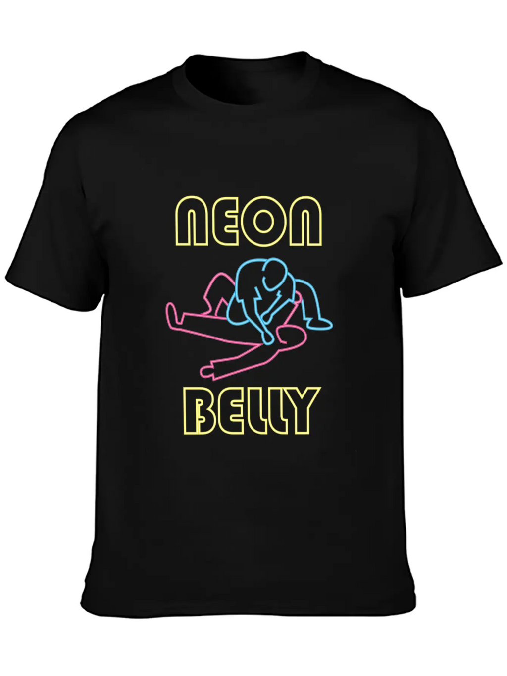 Brazilian Jiu Jitsu: BJJ Neon Knee On Belly Essent Unisex Casual T-Shirt – Clean Design For Daily Comfort