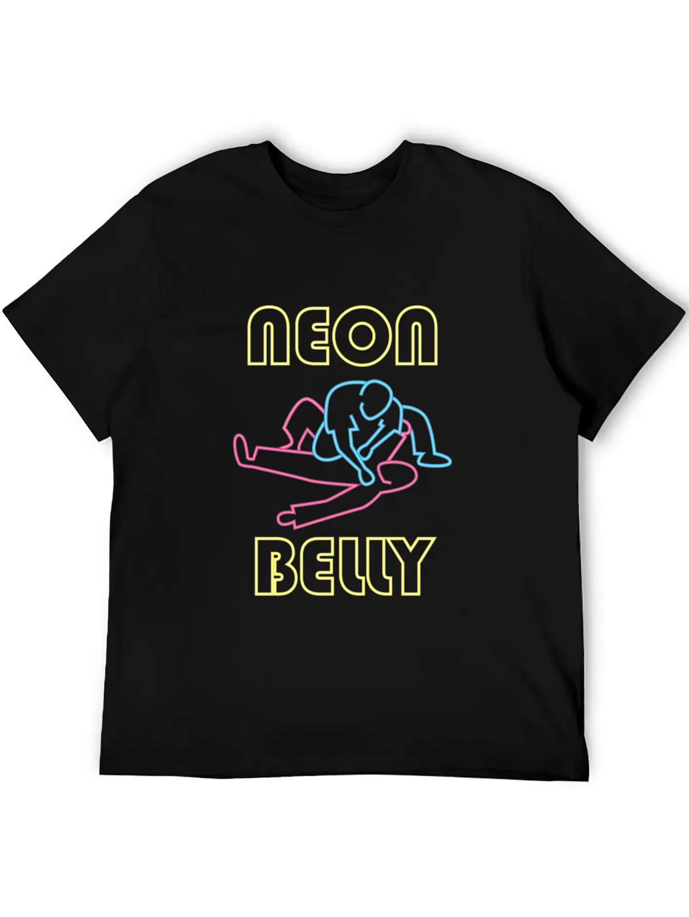 Brazilian Jiu Jitsu: BJJ Neon Knee On Belly Essent Unisex Casual T-Shirt – Clean Design For Daily Comfort
