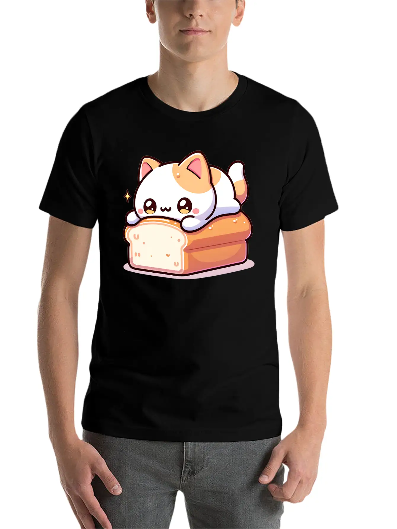 Bread Loaf Cat Stylish Everyday T-Shirt – Unisex Basic Cotton Tee