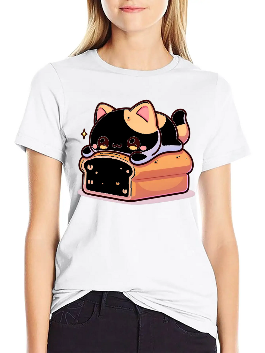 Bread Loaf Cat Stylish Everyday T-Shirt – Unisex Basic Cotton Tee