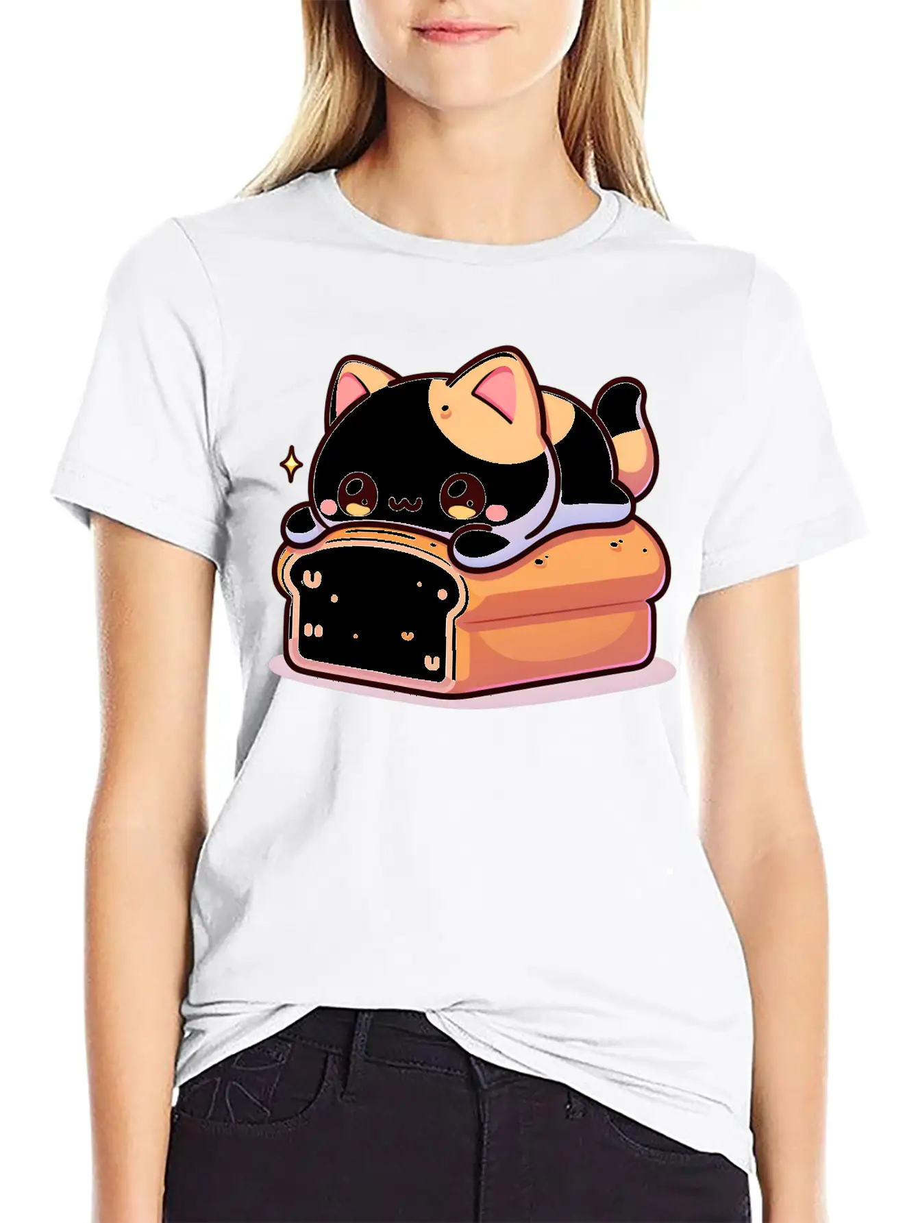 Bread Loaf Cat Stylish Everyday T-Shirt – Unisex Basic Cotton Tee