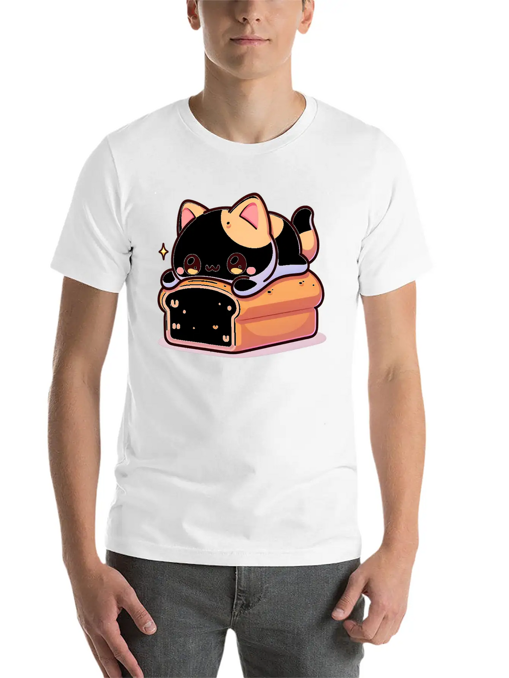 Bread Loaf Cat Stylish Everyday T-Shirt – Unisex Basic Cotton Tee