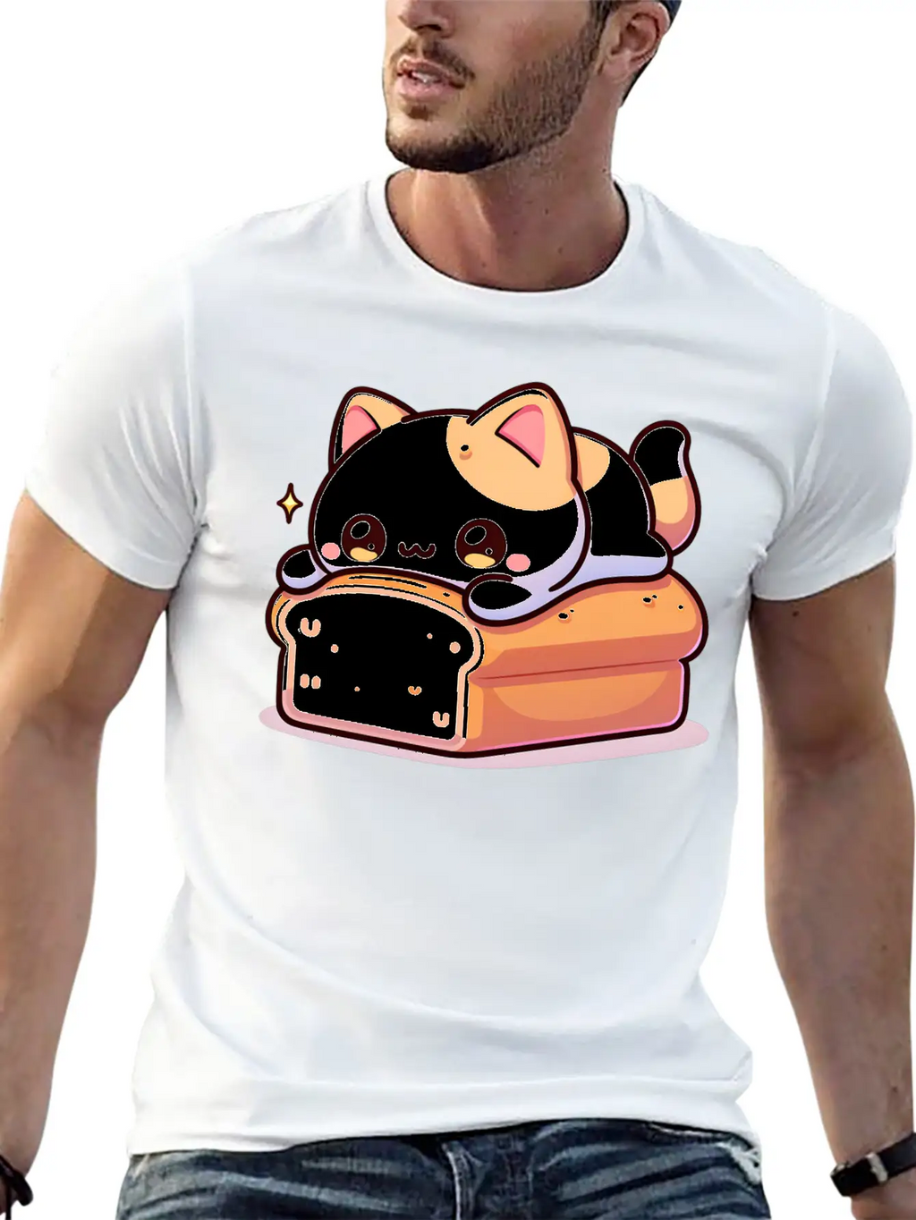 Bread Loaf Cat Stylish Everyday T-Shirt – Unisex Basic Cotton Tee