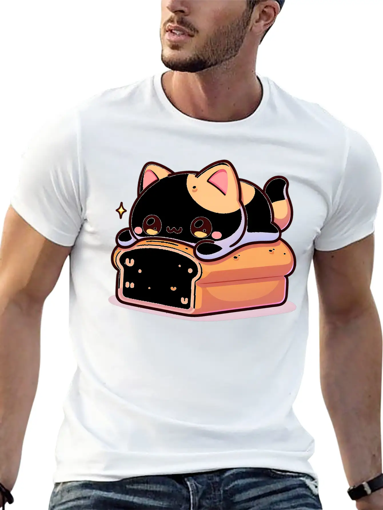 Bread Loaf Cat Stylish Everyday T-Shirt – Unisex Basic Cotton Tee