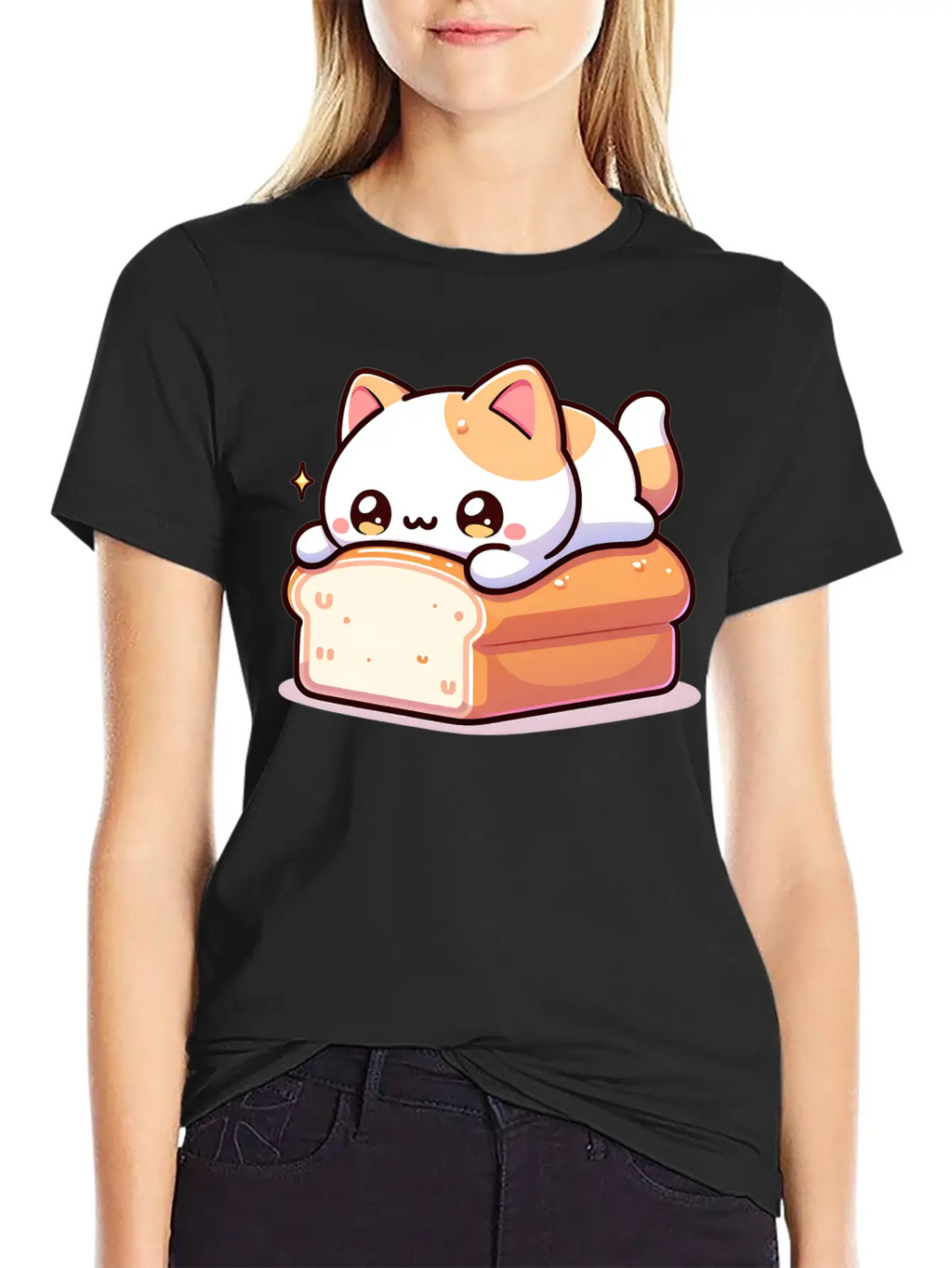 Bread Loaf Cat Stylish Everyday T-Shirt – Unisex Basic Cotton Tee