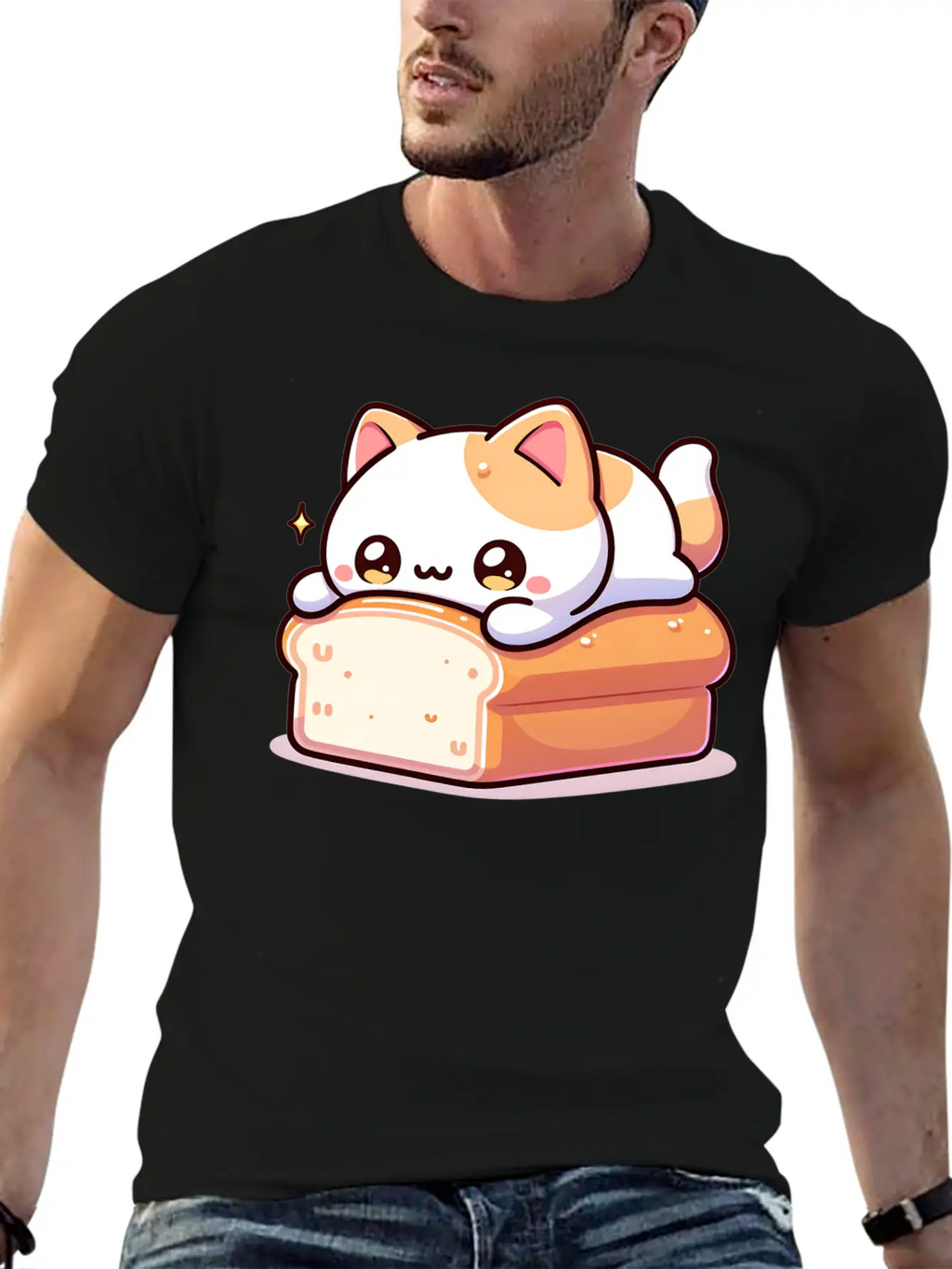 Bread Loaf Cat Stylish Everyday T-Shirt – Unisex Basic Cotton Tee