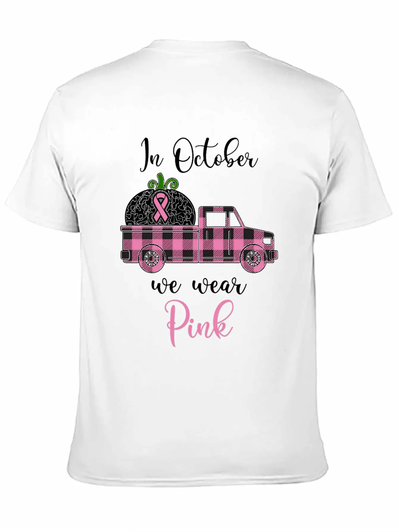 Breast Cancer Awareness Month October We Wear Pink Stylish Everyday T-Shirt – Unisex Basic Cotton Tee