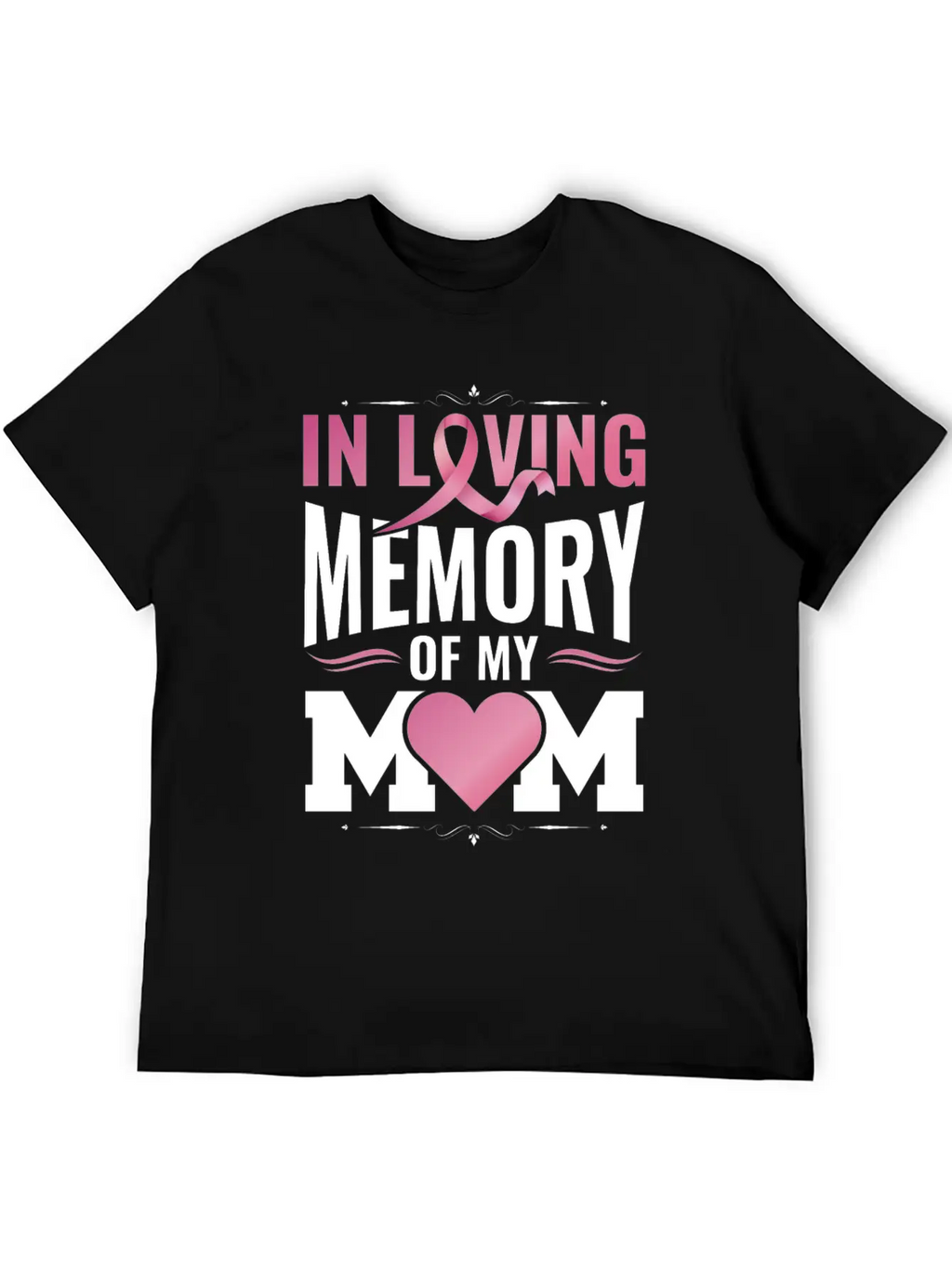 Breast Cancer Remembering Mom Cancer Awareness Unisex Short Sleeve Soft Cotton T-Shirt – Casual Everyday Wear