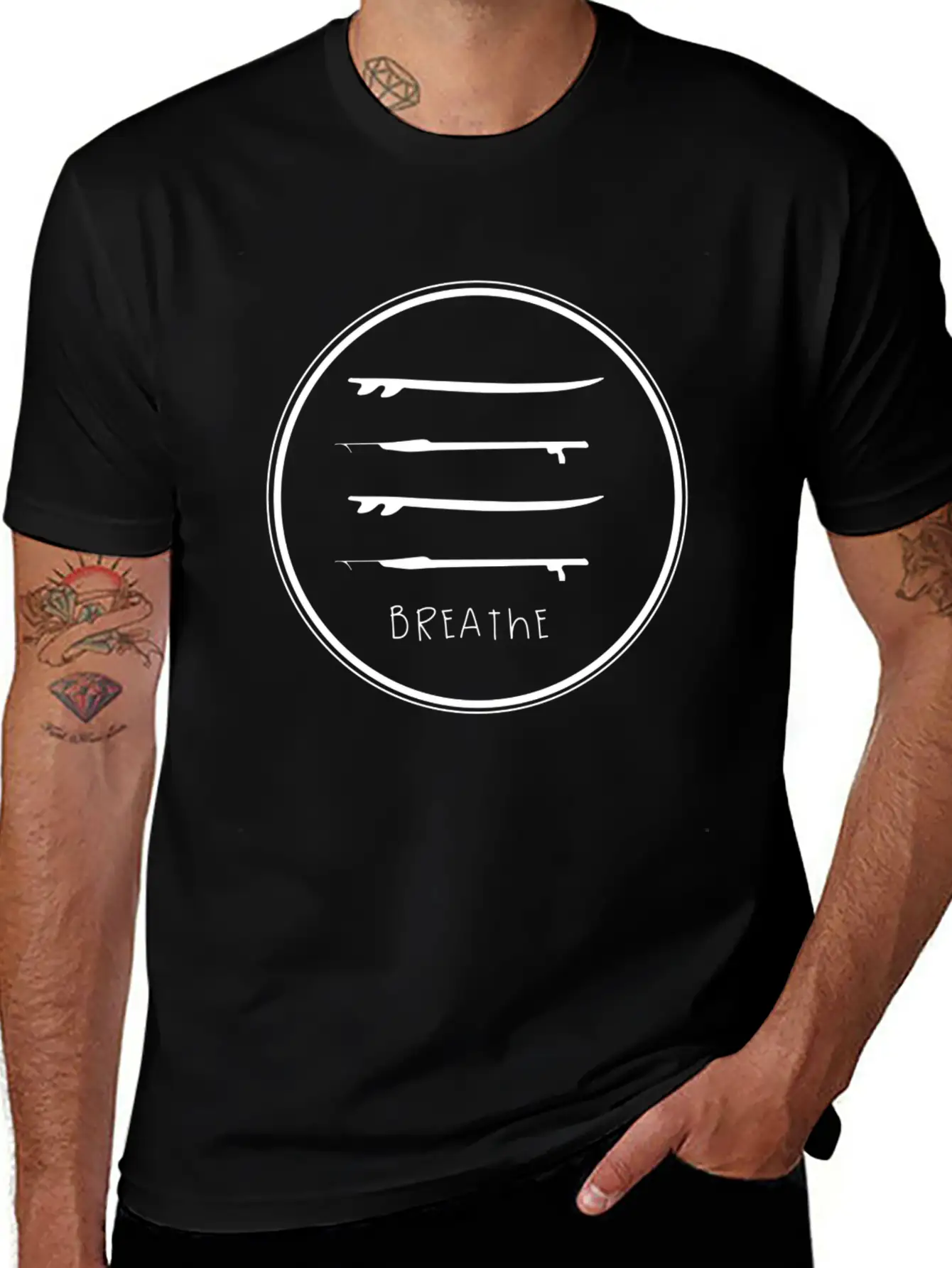 Breathe Circle Casual Graphic T-Shirt – Simple And Comfortable Daily Wear