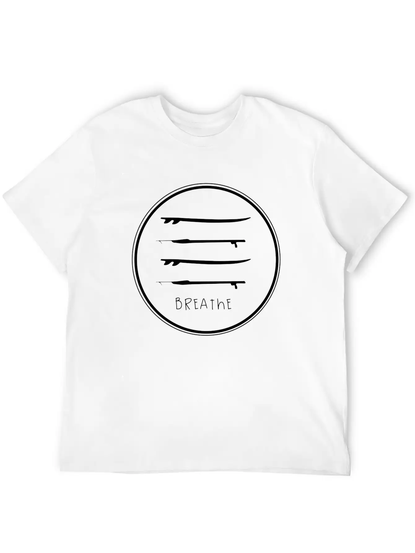 Breathe Circle Casual Graphic T-Shirt – Simple And Comfortable Daily Wear
