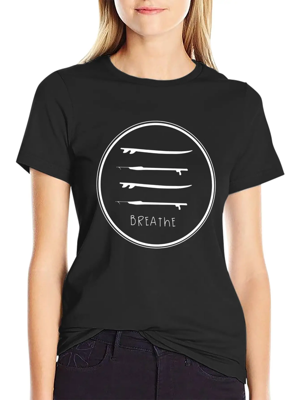 Breathe Circle Casual Graphic T-Shirt – Simple And Comfortable Daily Wear