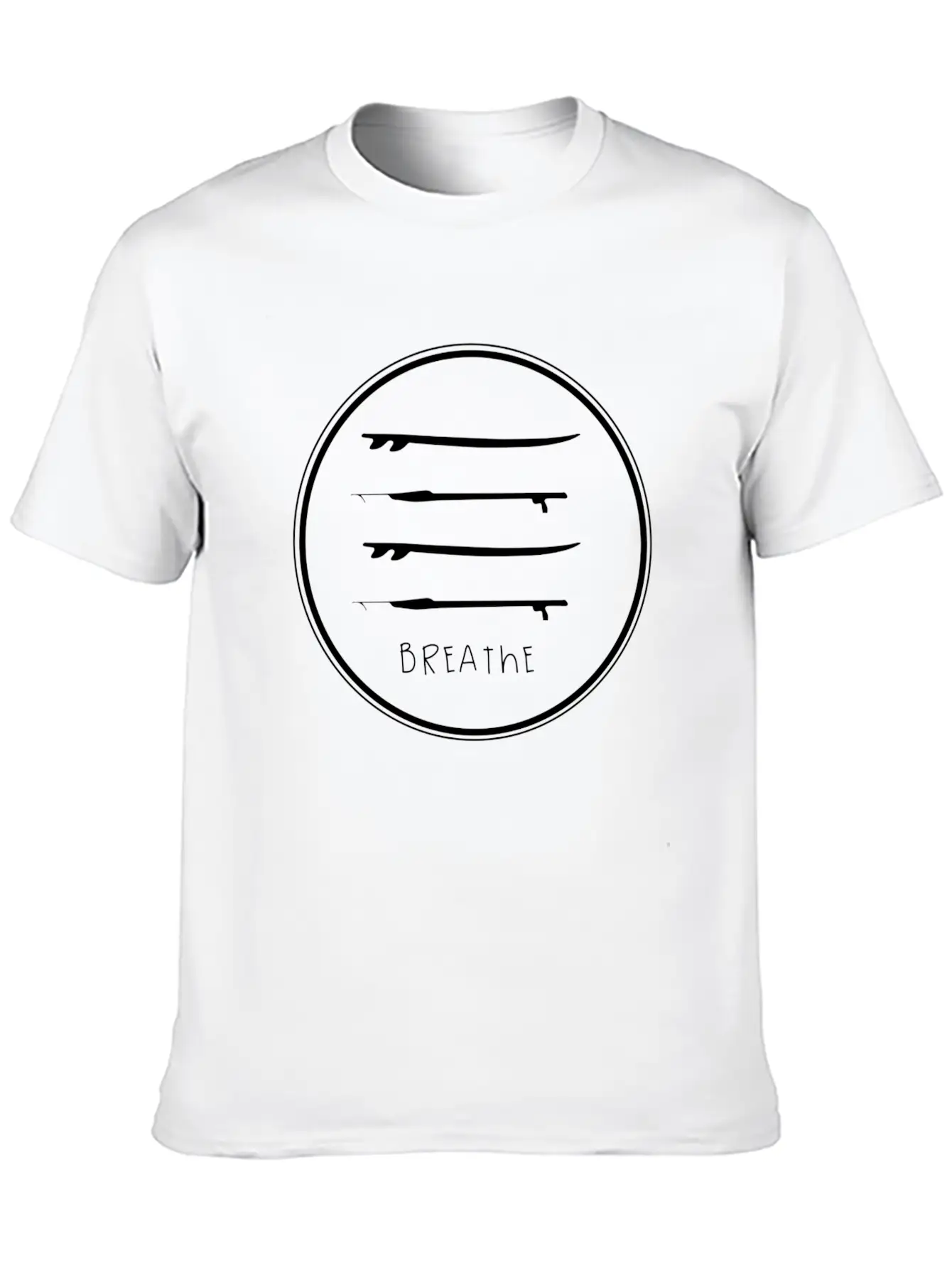 Breathe Circle Casual Graphic T-Shirt – Simple And Comfortable Daily Wear
